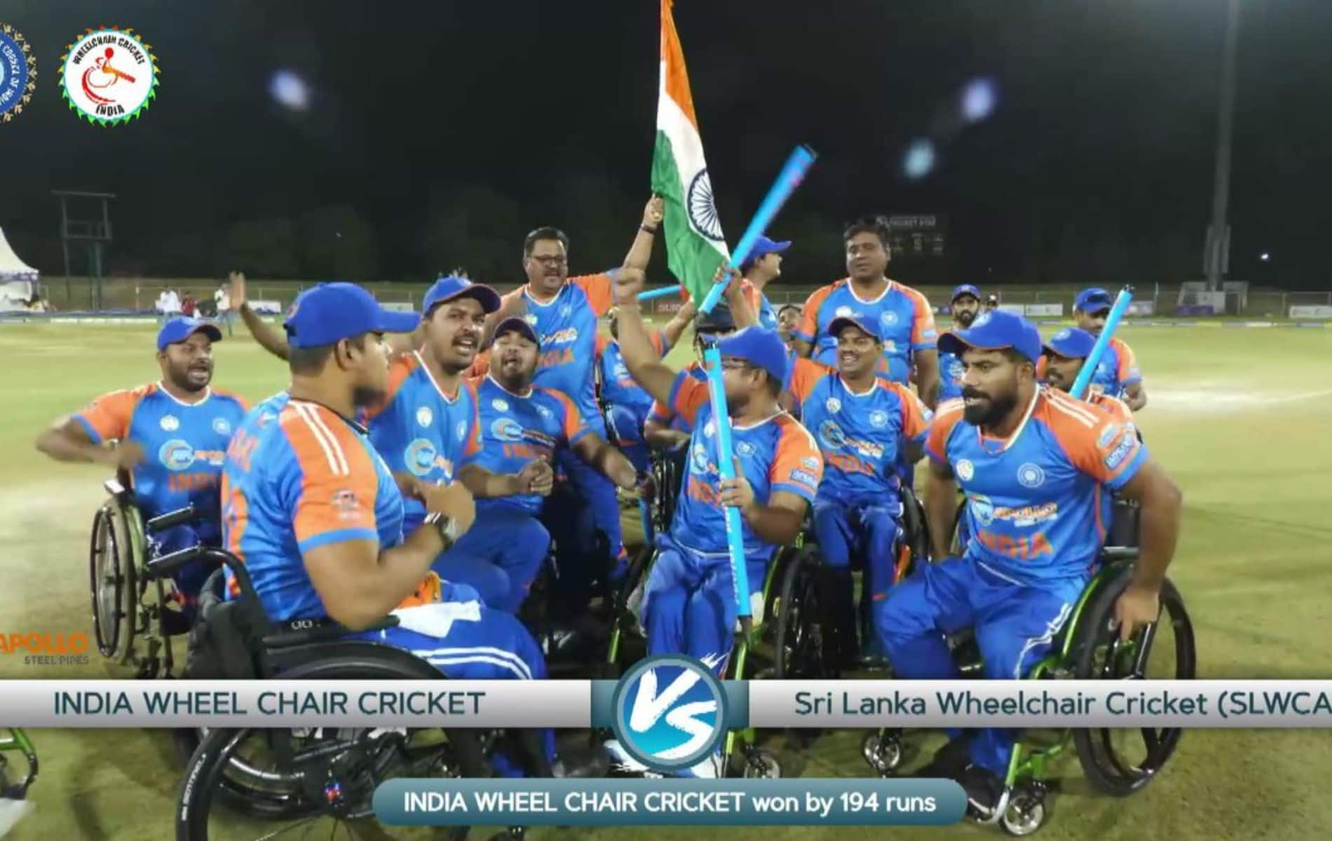 India won the series against Sri Lanka for 5-0 in wheel chair cricket (X)