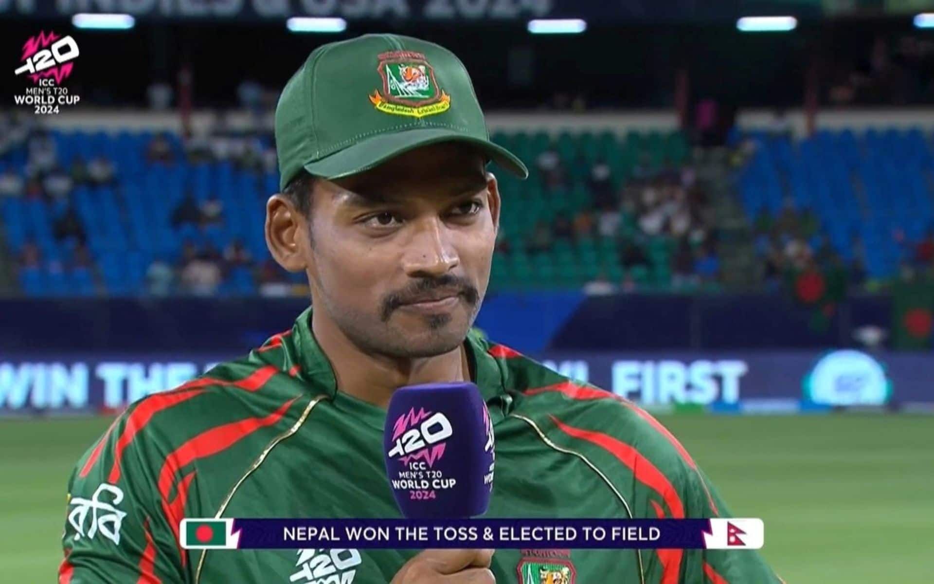 Najmul Hossain Shanto Goes With The Same Team In A 'Play-off' For The Super Eights Vs Nepal