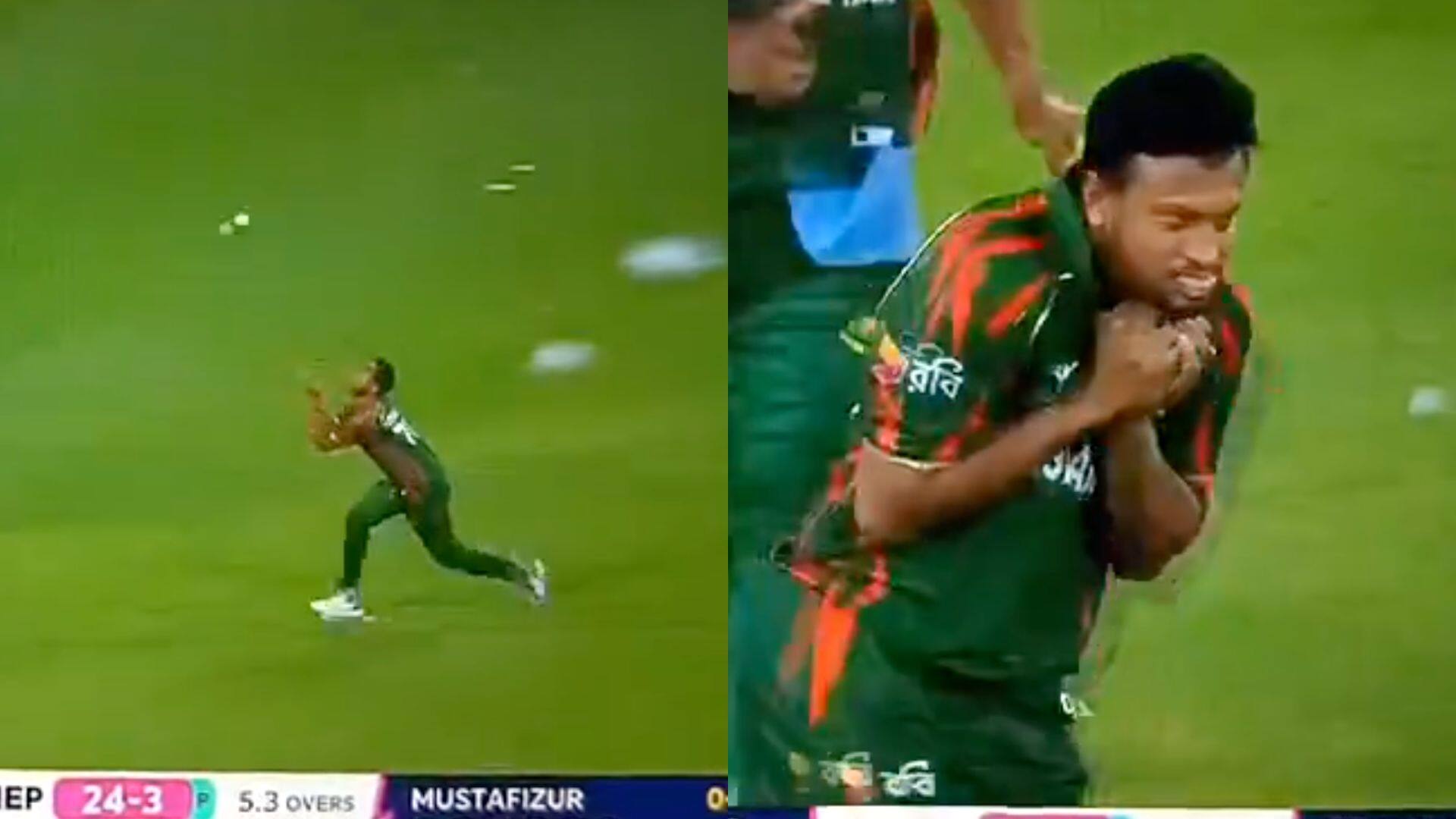 Shakib took a juggling catch [X]