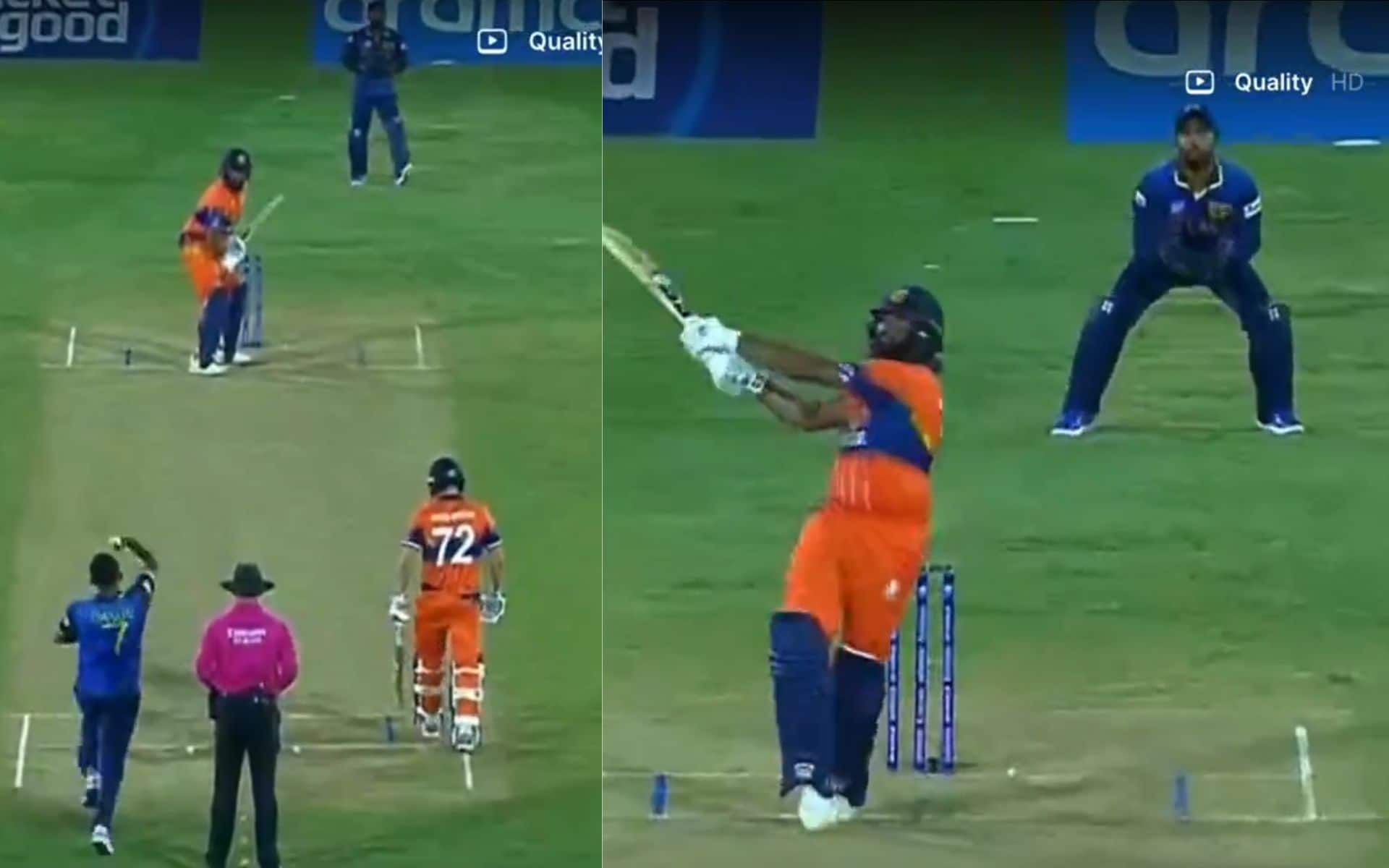 Vikramjit Singh throws his wicket Vs Sri Lanka (x)