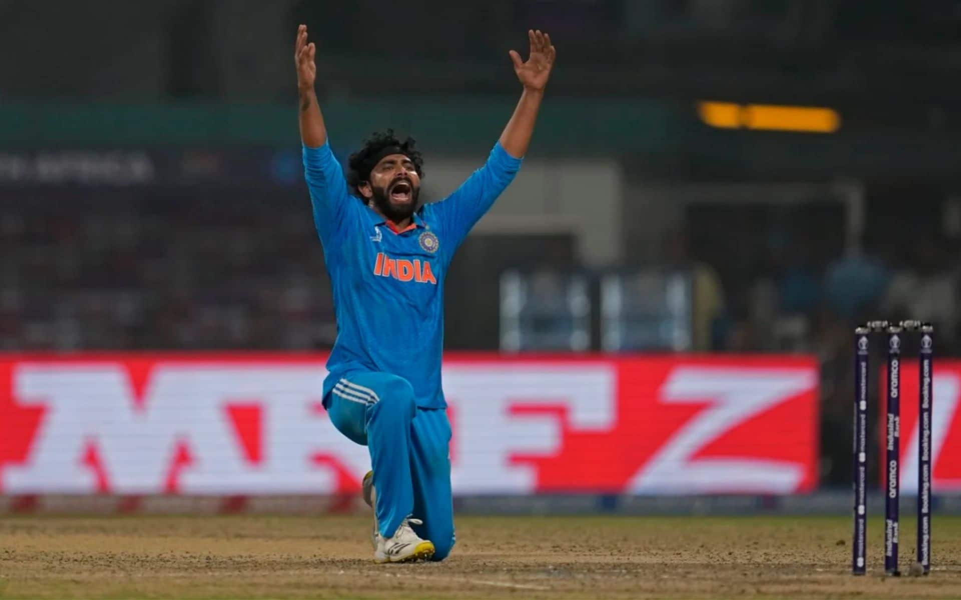 Ravindra Jadeja in action for India (AP)