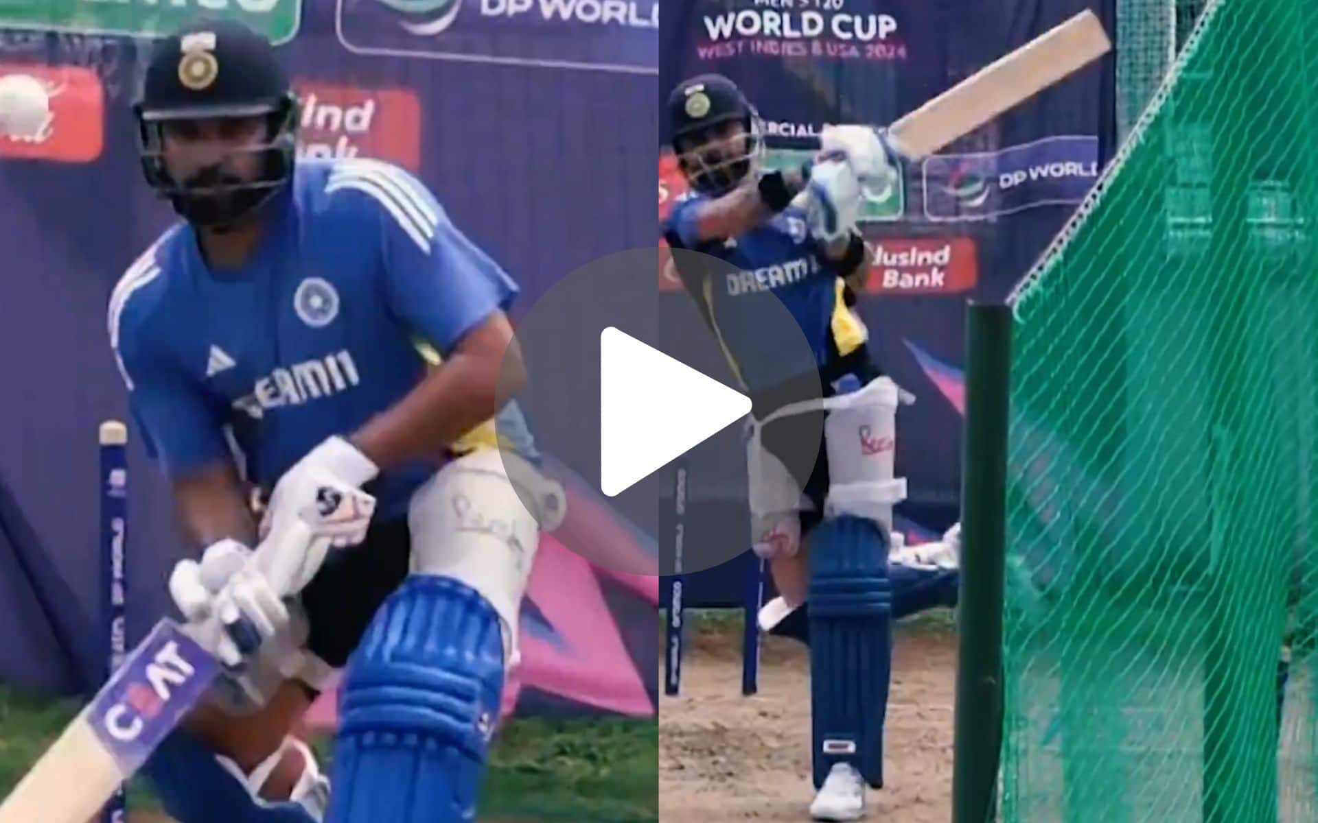 [Watch] Rohit Sharma, Virat Kohli Sweat Hard In The Nets Ahead Of India's Super 8s Clash Vs AFG
