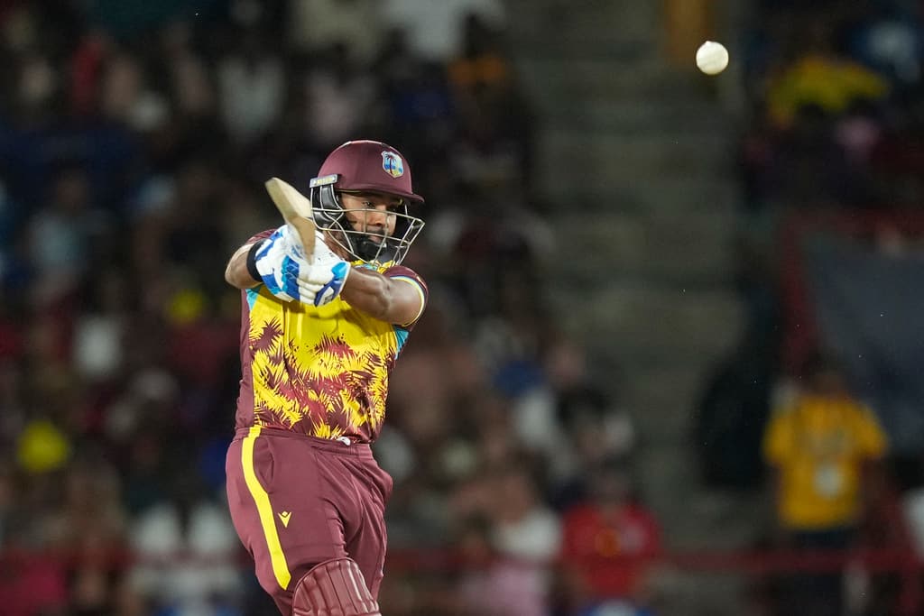 Pooran smashed colossal hit Vs Wood [AP]
