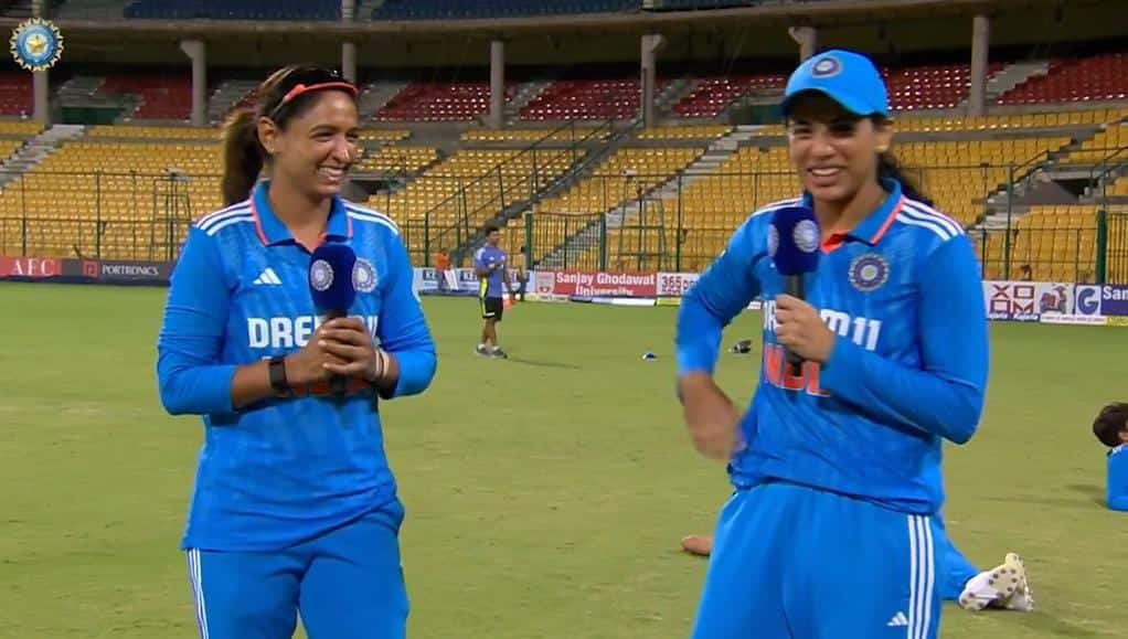 Smriti and Harmanpreet During Hilarious Post-Match Banter [x.com]