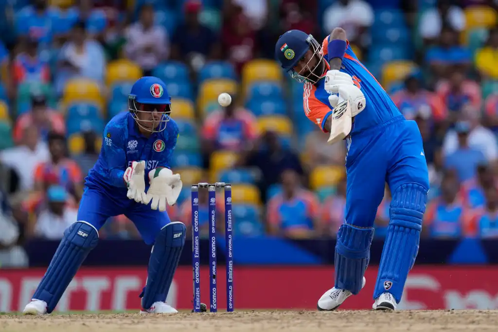 Hardik Pandya during IND vs AFG game (AP)