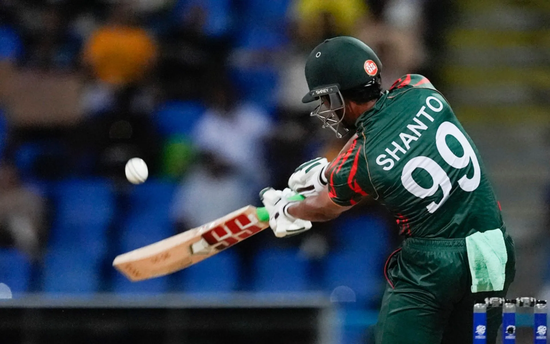 Najmul Shanto during his 41-run innings against Australia [AP Photos]