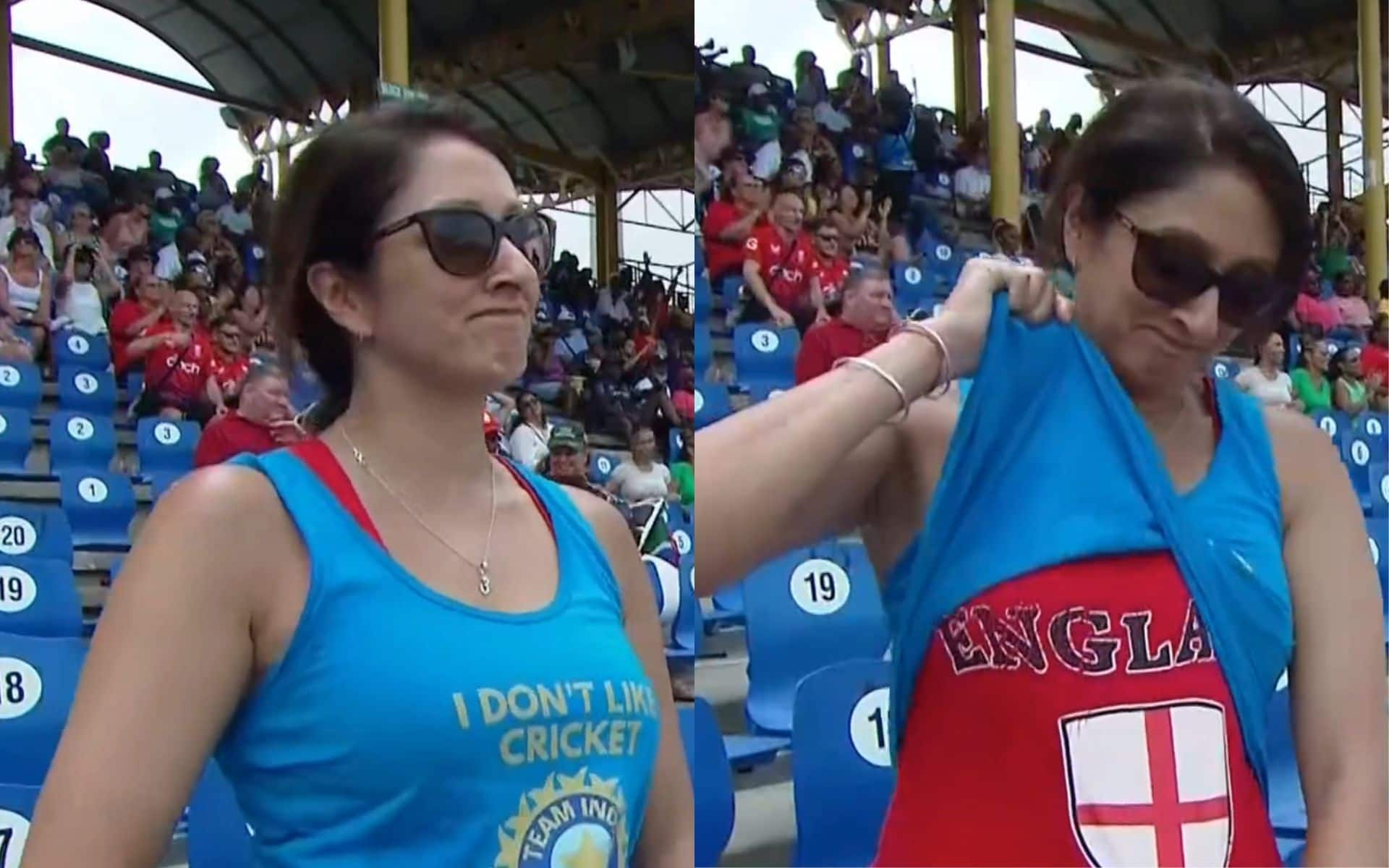 An English fan was present wearing Indian top during ENG vs SA (X.com)