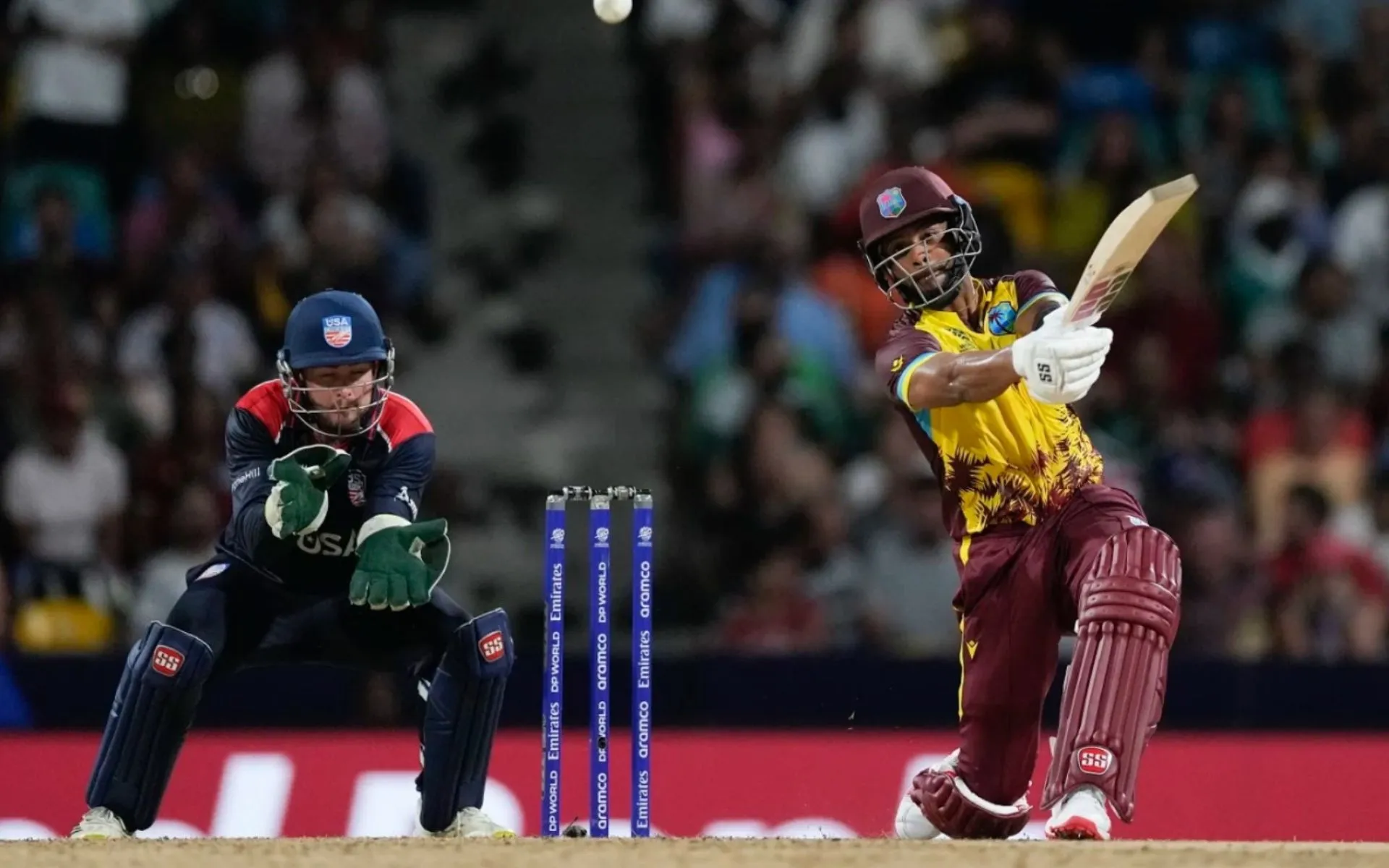Shai Hope provided quick runs at the top for West Indies against USA (AP)
