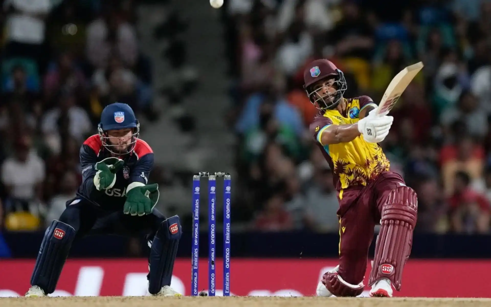 Shai Hope provided quick runs at the top for West Indies against USA (AP)
