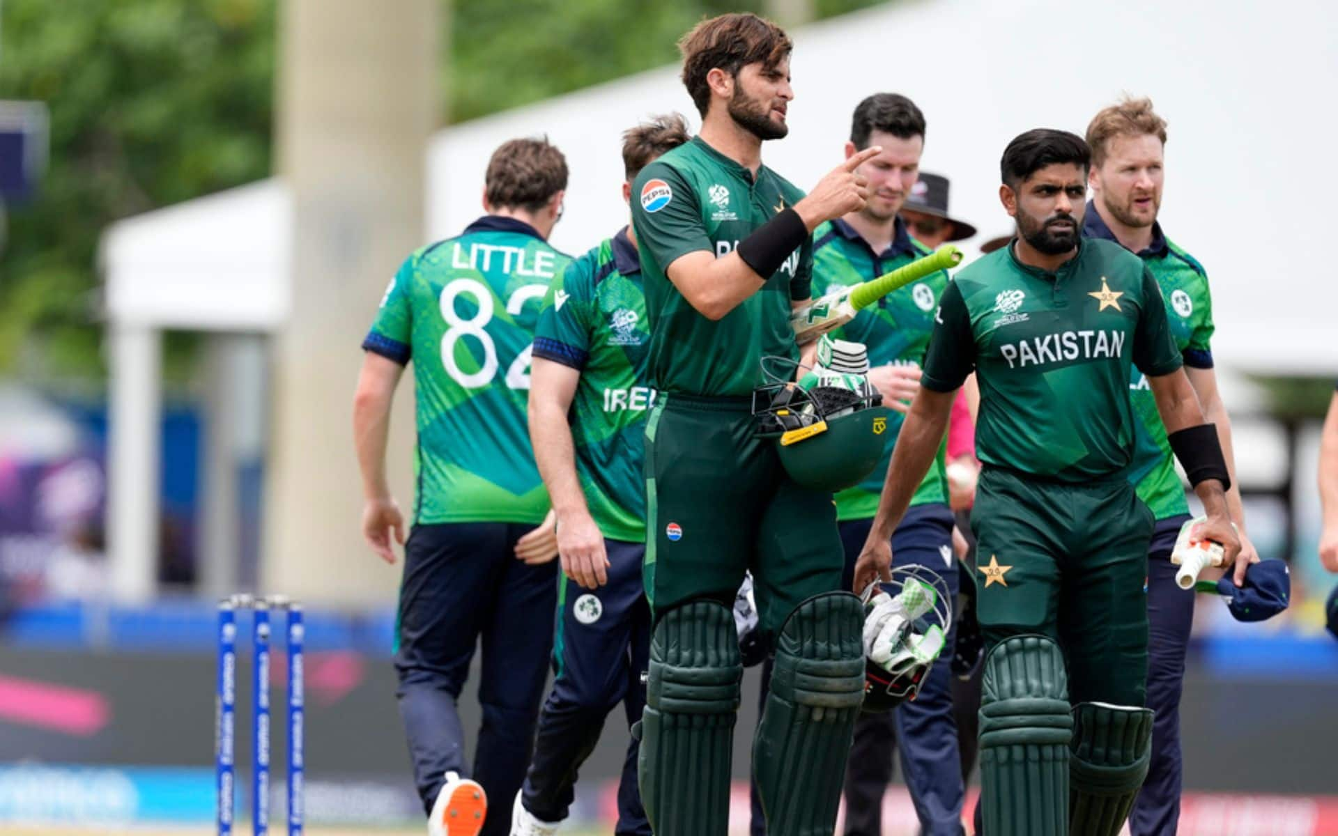 Shaheen Afridi, Babar Azam after Pakistan's T20 World Cup win over Ireland (AP)