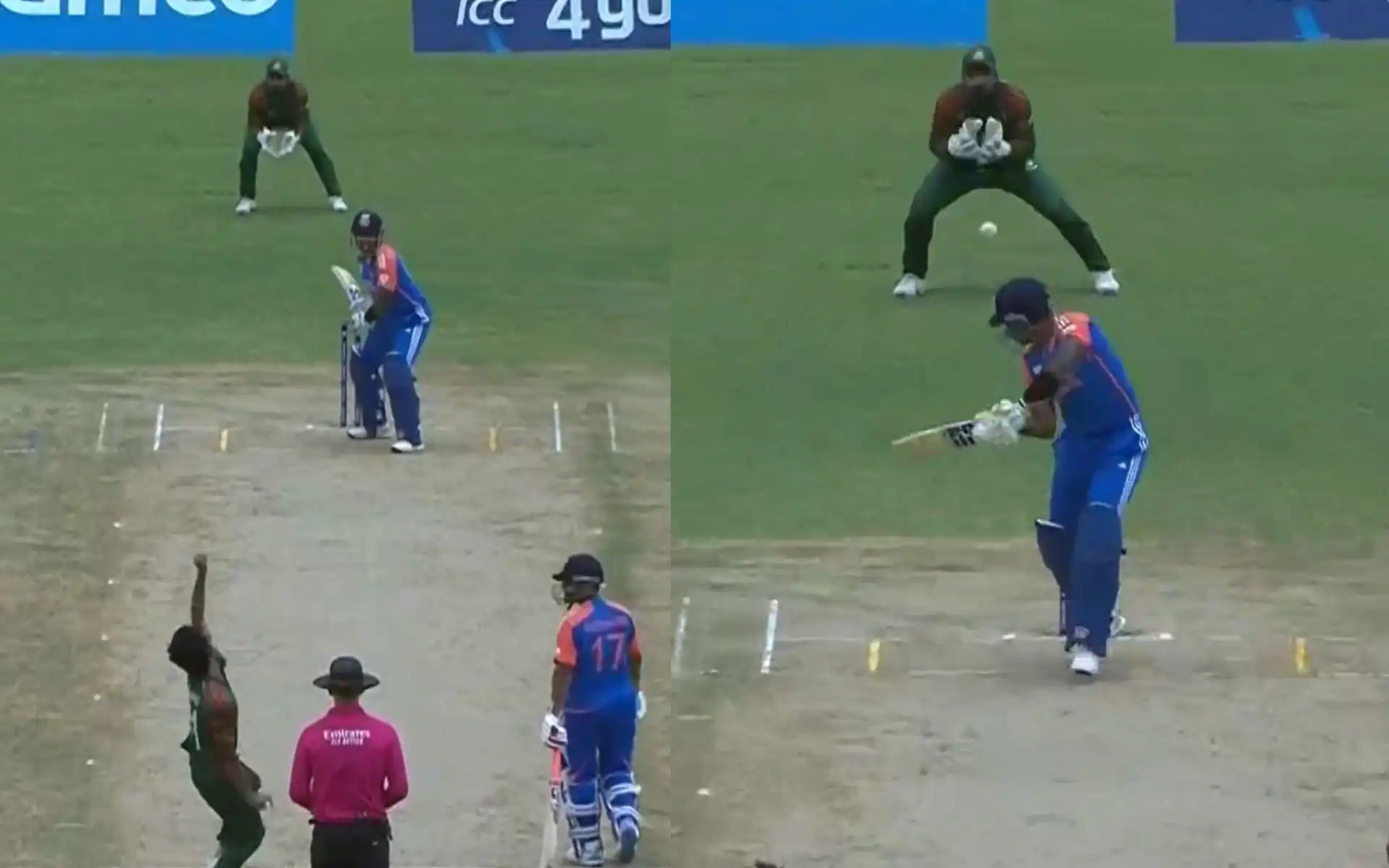 SKY falls for six runs vs BAN (X.com)