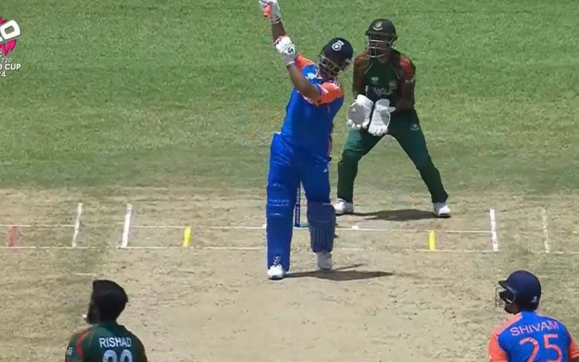 Rishabh Pant's Six Vs BAN - (X.com)