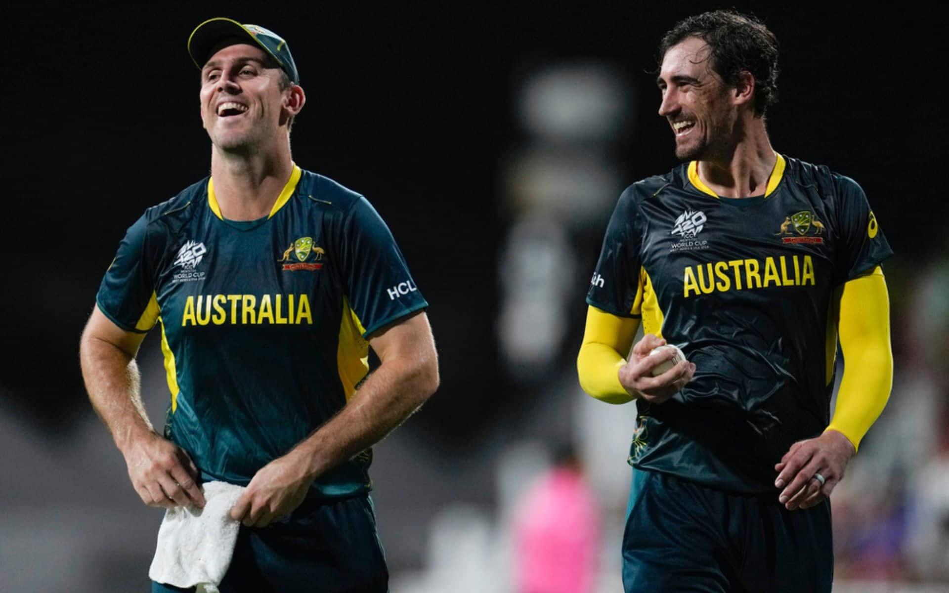 Mitchell Marsh and Mitchell Starc during a T20 World Cup 2024 match [AP Photos]