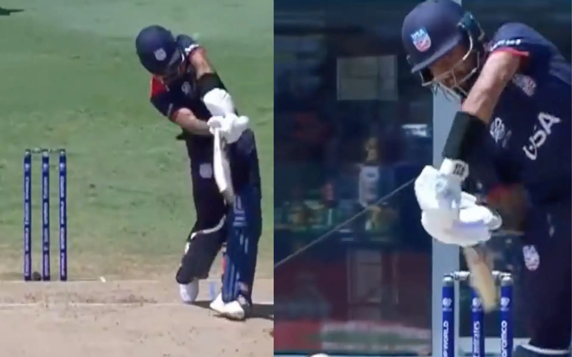 Nitish Kumar hitting Topley for a six (X.com)