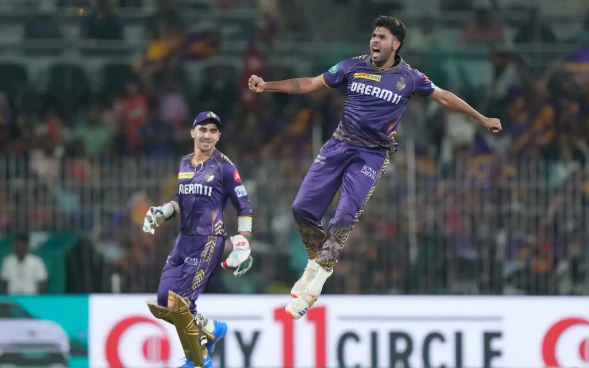 Harshit Rana celebrating a wicket for KKR in IPL 2024 (BCCI)