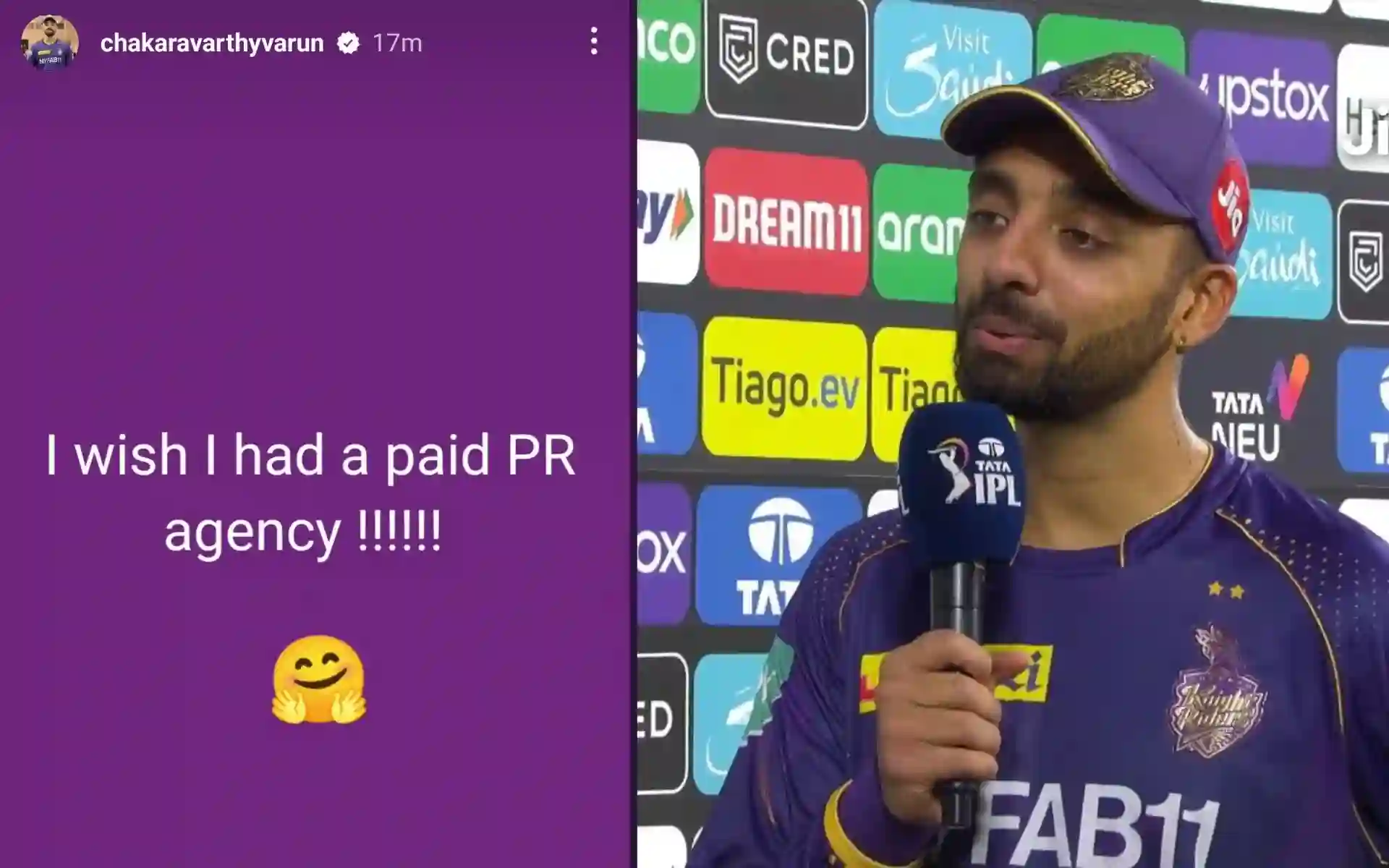 Varun Chakravarthy's latest story- (X.com)