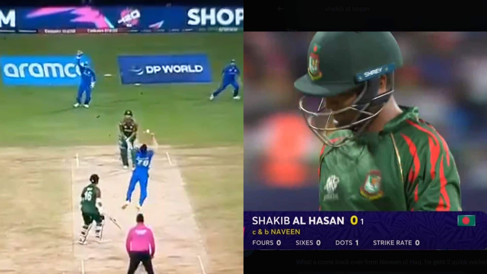 Shakib was dismissed for a golden duck [X]
