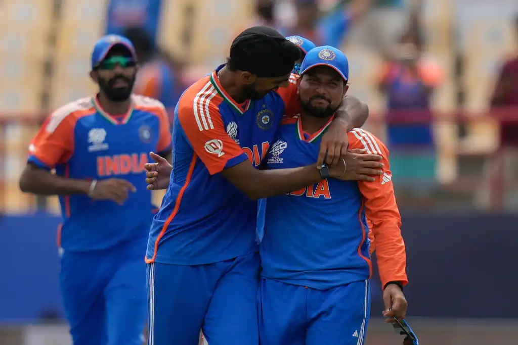 Arshdeep in action Vs Australia [AP]
