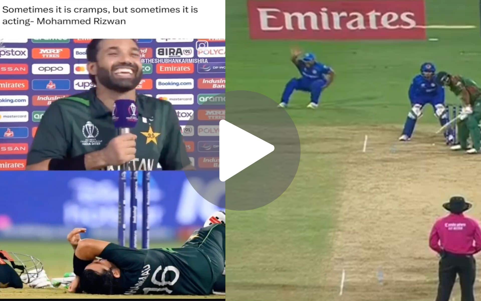 [Watch] 'Sometimes It's Cramps, Sometimes Its Acting': When Rizwan Did It Before Gulbadin Naib