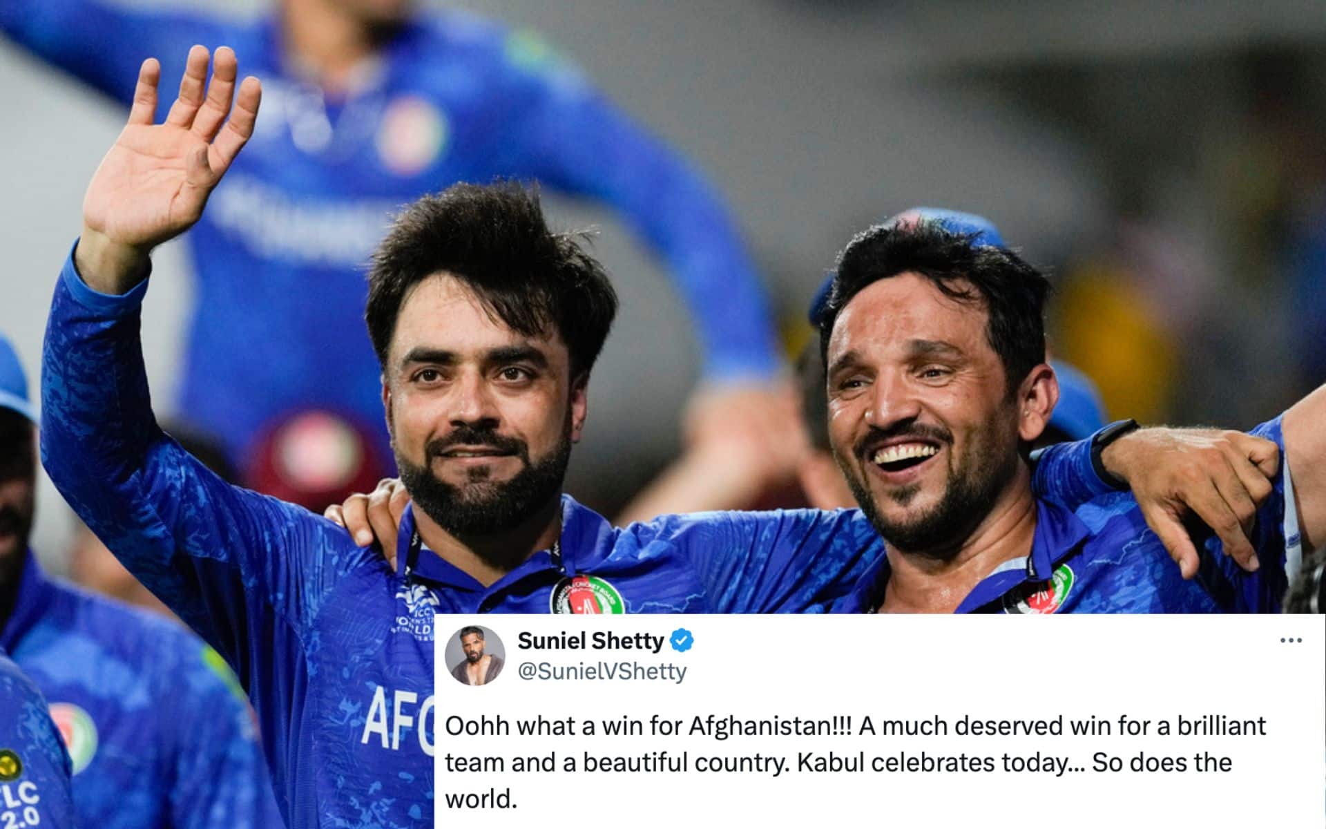 'काबुल जश्न मना रहा...' - बांग्लादेश पर शानदार जीत के बाद अफ़ग़ान टीम की तारीफ़ में बोले बॉलीवुड दिग्गज सुनील शेट्टी