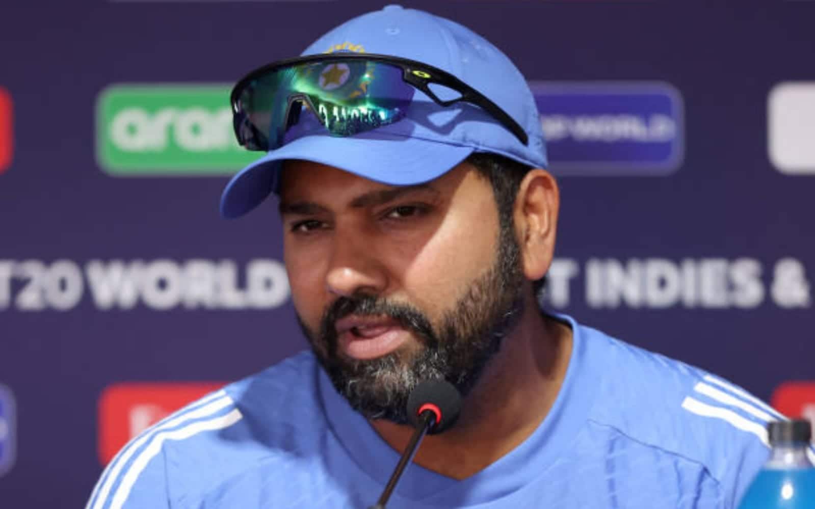 Rohit Sharma during the pre-match press conference [GettyImages}