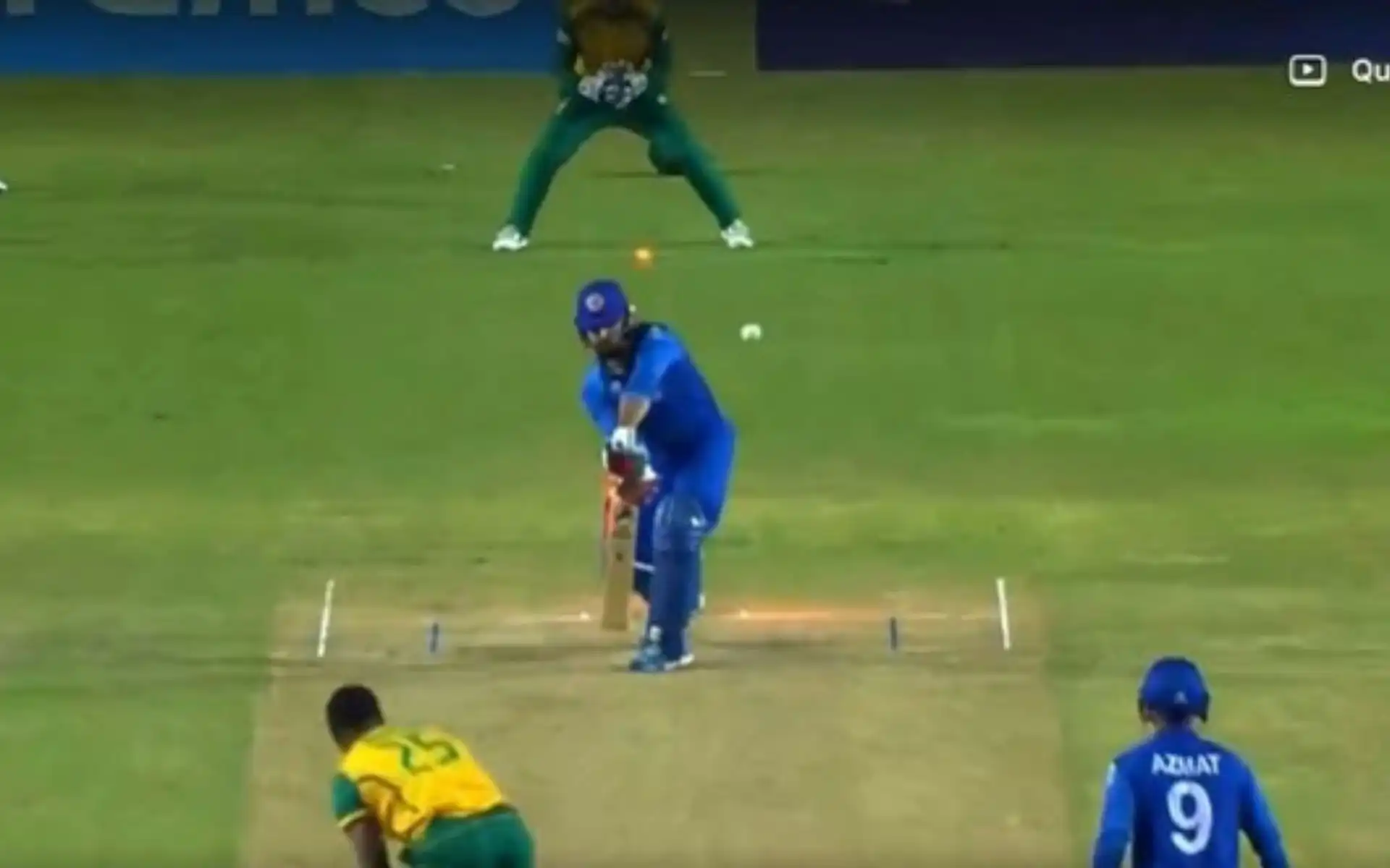 Mohammad Nabi tendered clueless by Kagiso Rabada in the semifinal (X)
