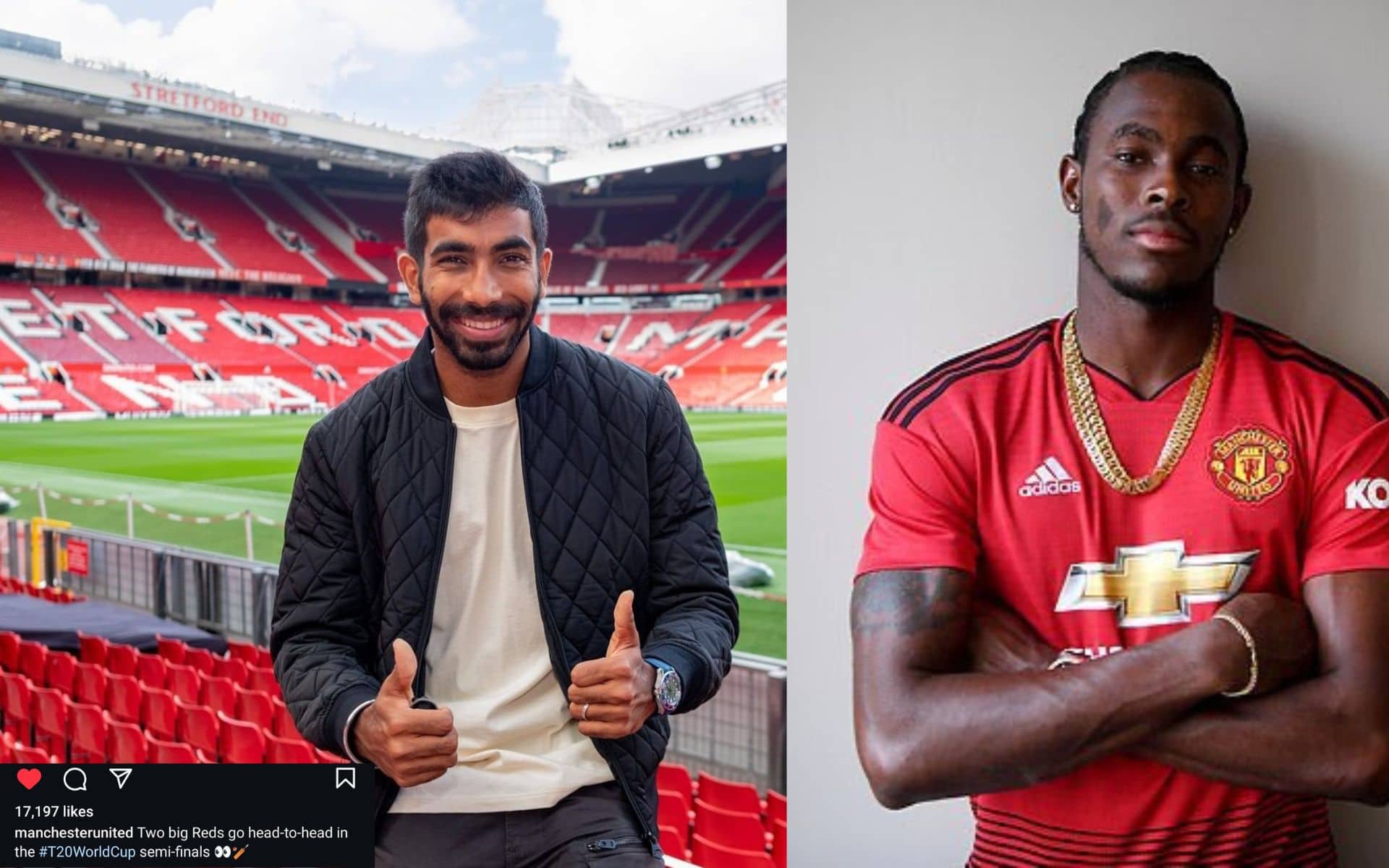 Manchester United's Insta Post For 'Bumrah-Archer' Ahead Of IND-ENG Semi-final Clash Takes Over Internet