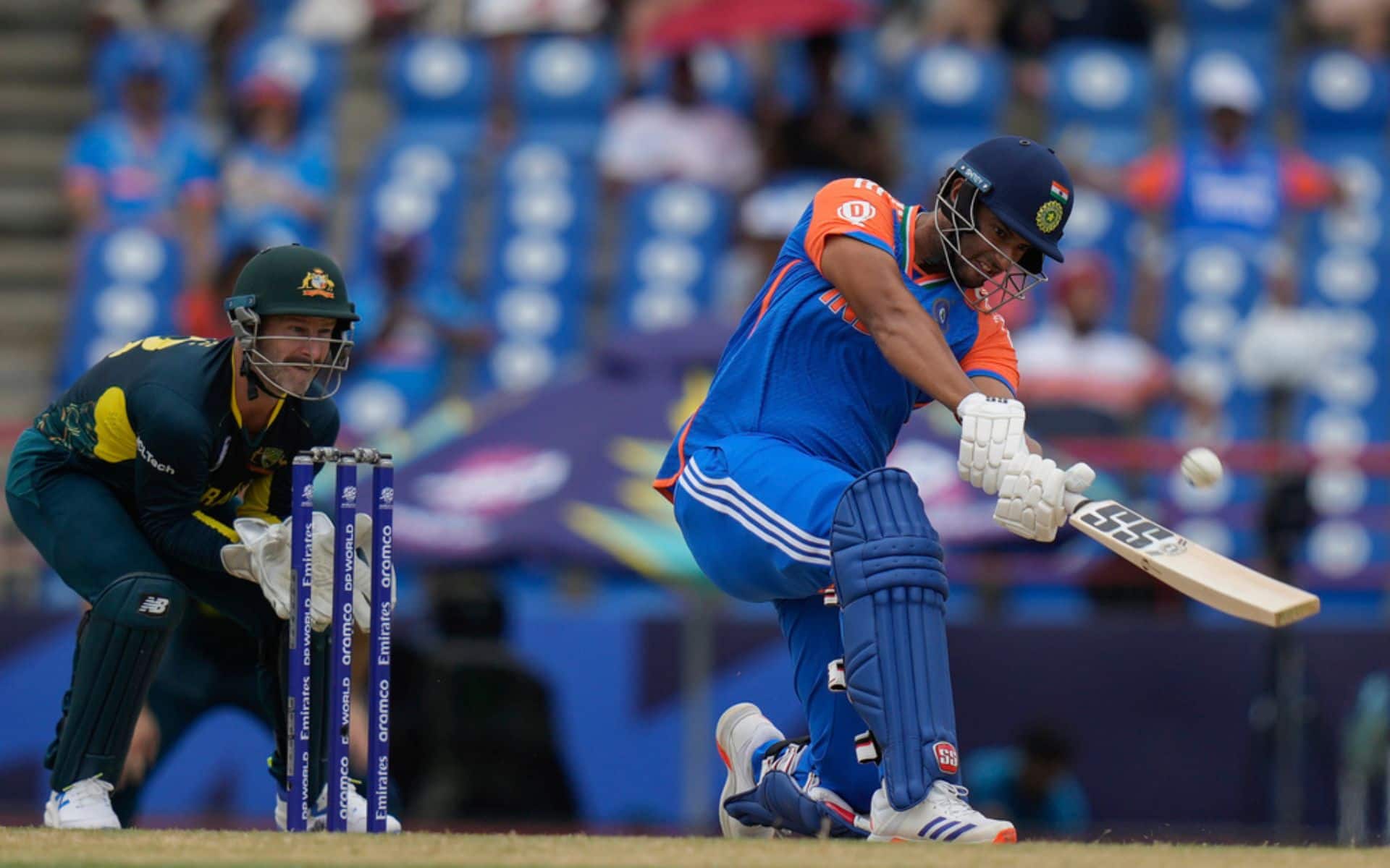 Shivam Dube against Australia (AP Photos)
