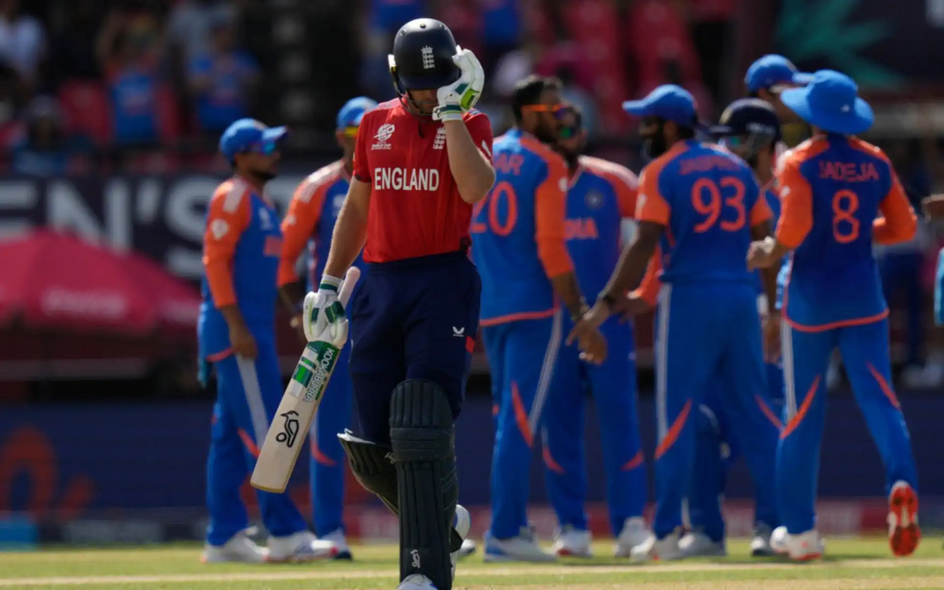 Buttler wearing a dejected look after his dismissal to India (AP)