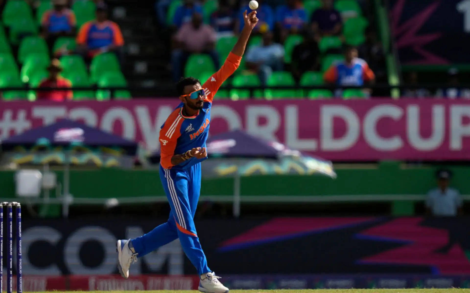 Axar Patel bowled a brilliant spell against England in the Semi Final [AP Photos]