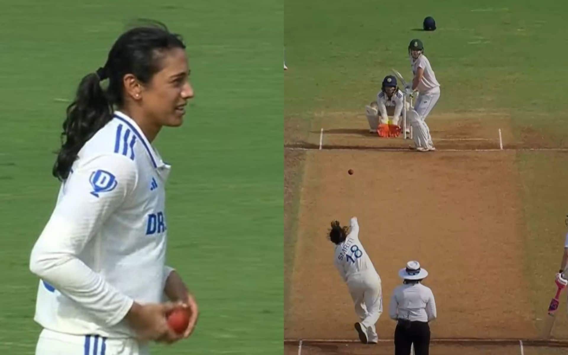 Smriti Mandhana bowling vs SA (X.com)