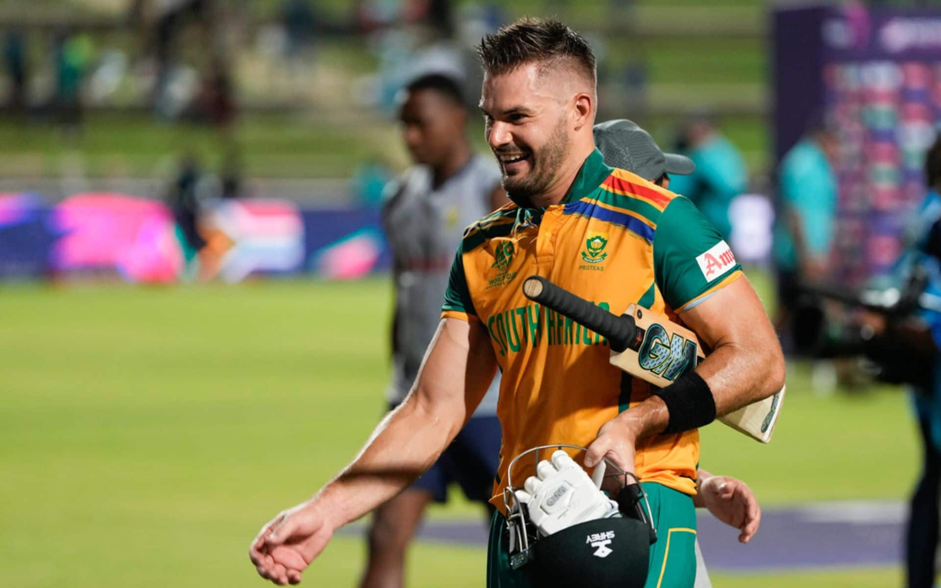 Aiden Markram during the 2024 T20 World Cup (AP Photo)