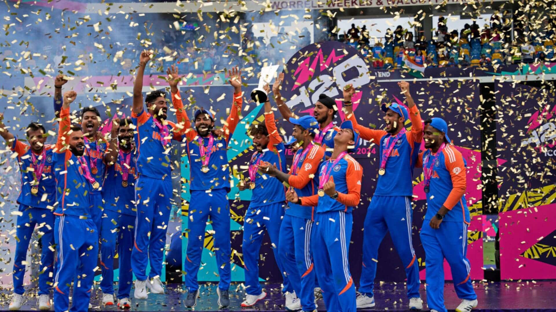 India lifted T20 WC 2024 trophy [AP]