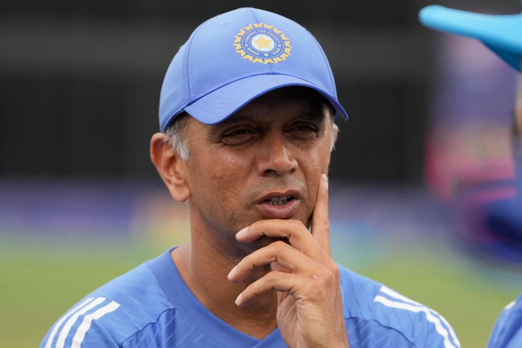 India's head coach, Rahul Dravid (AP)