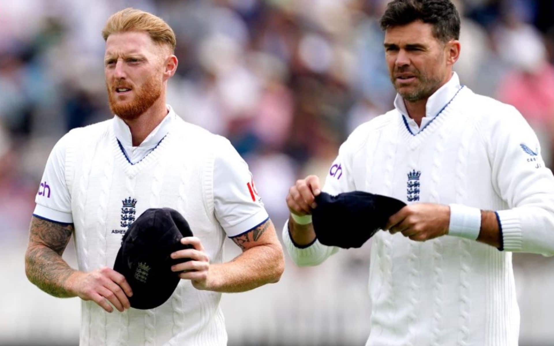 Ben Stokes with James Anderson (X.com)