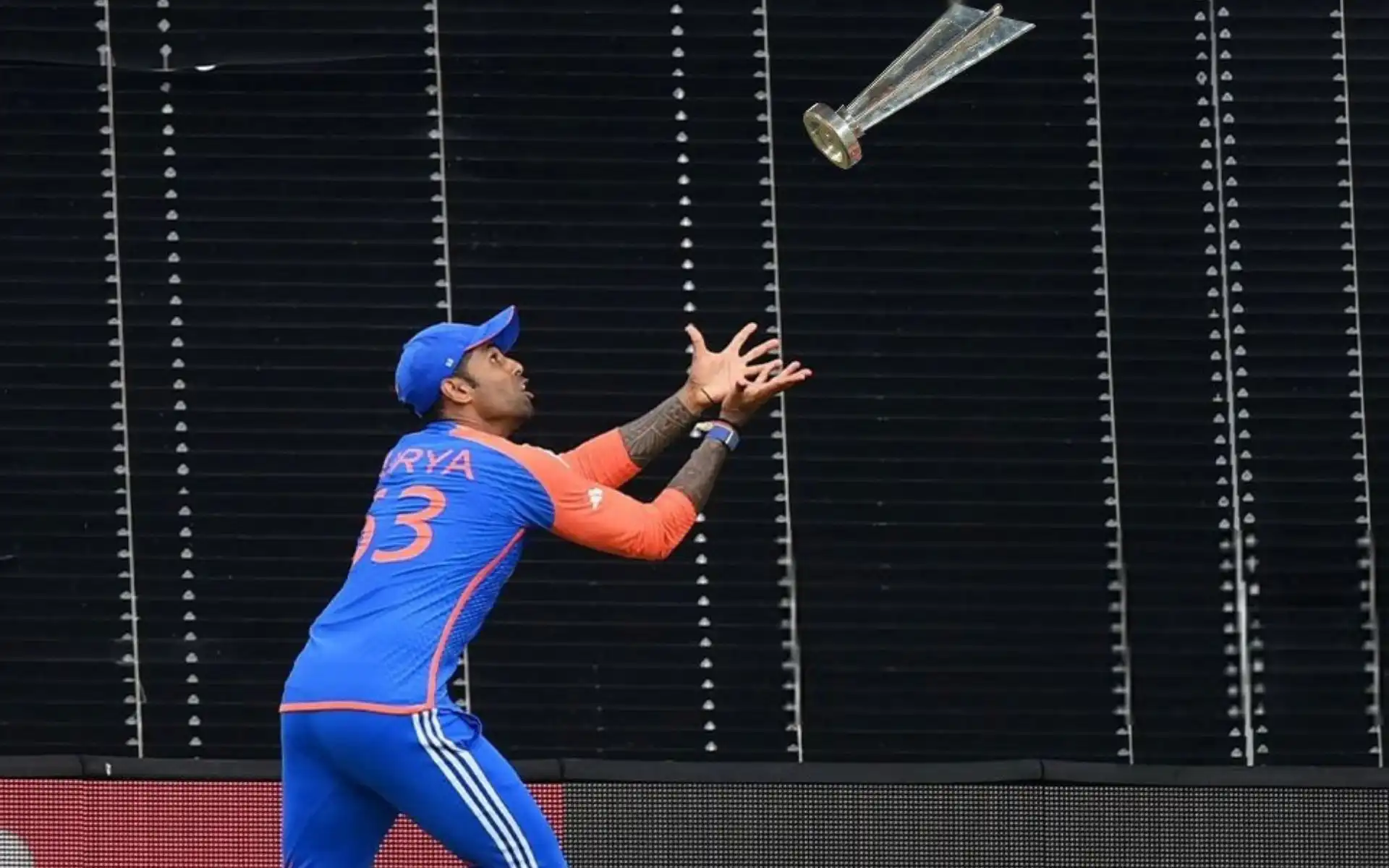 Suryakumar Yadav trying to catch a World Cup (X.com)