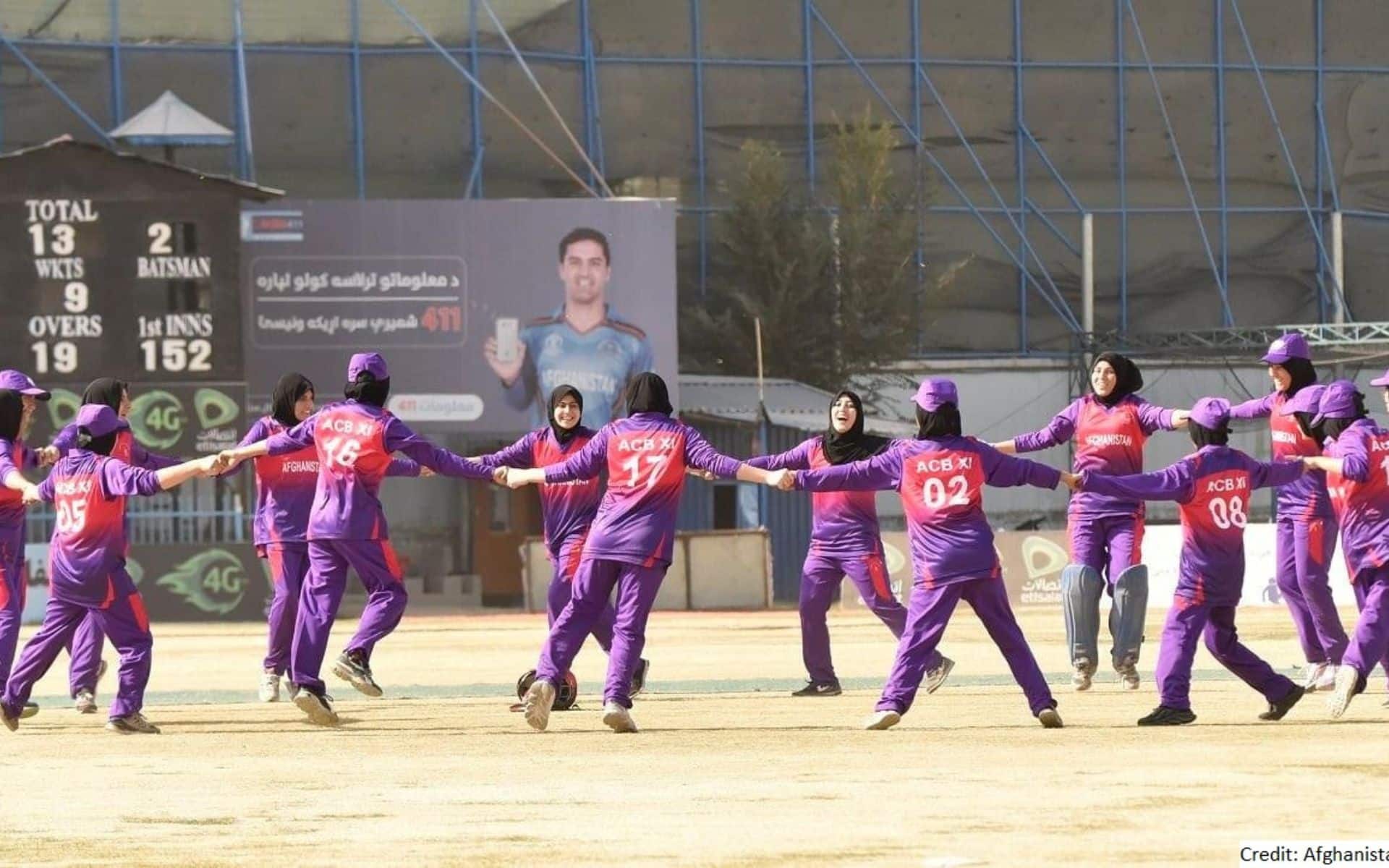 Afghanistan women cricketers during training (X.com)