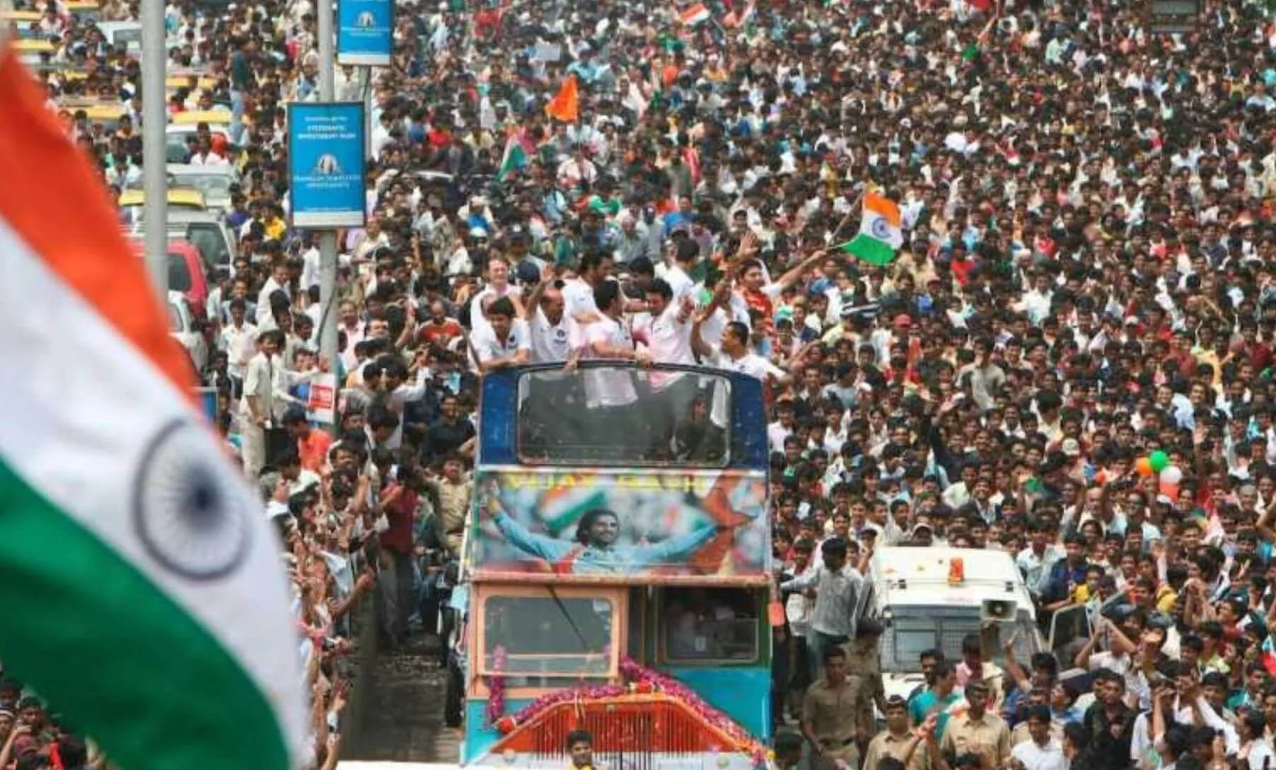 A file photo of the Bus parade in 2007 (X.com)