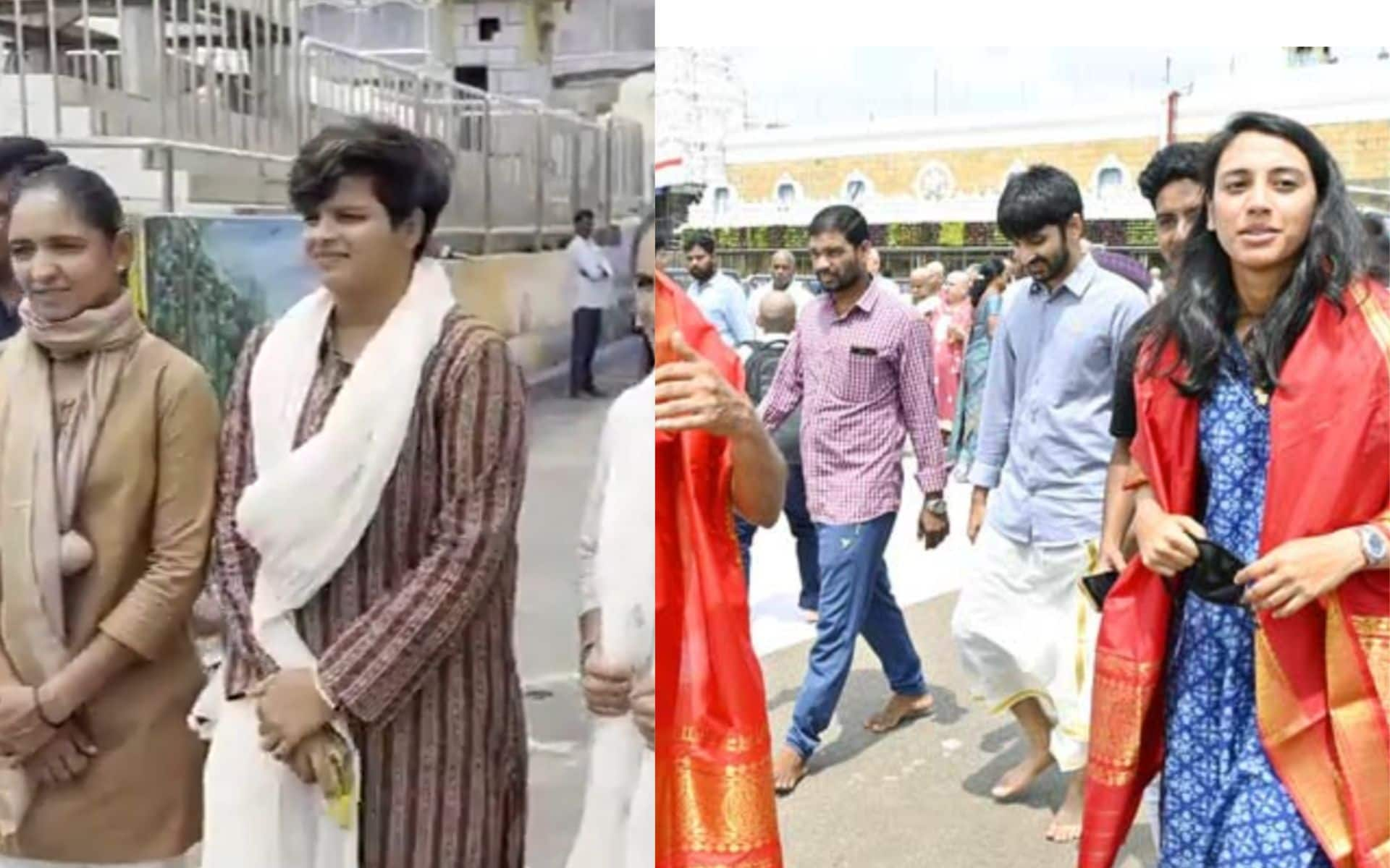 Women's Cricket team offered prayers at the Tirupati Balaji temple (X)