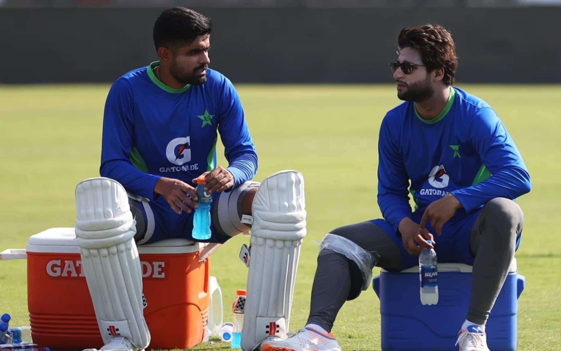 Babar Azam with Imam-ul-Haq during a training session for Pakistan (x.com)