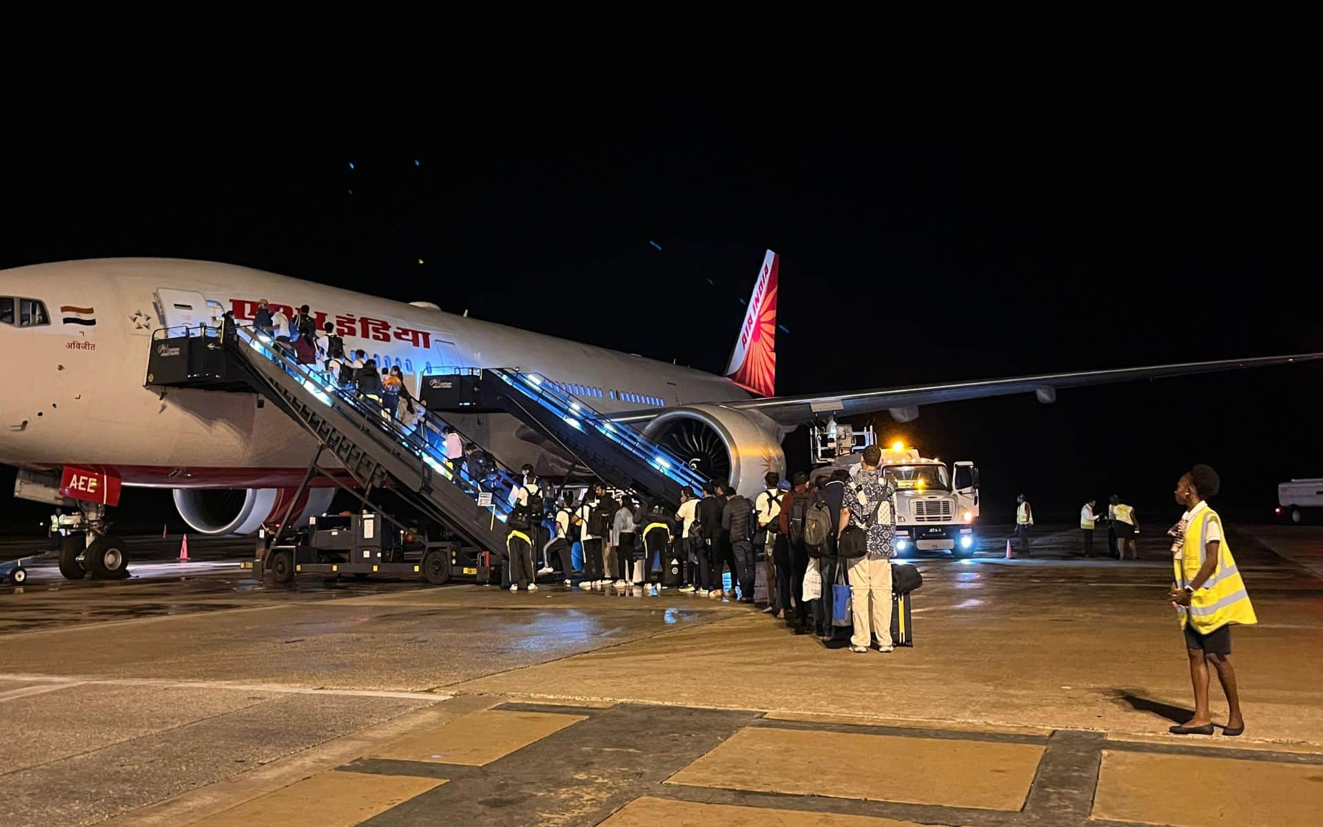 Team India boarding charter flight back home (X.com)