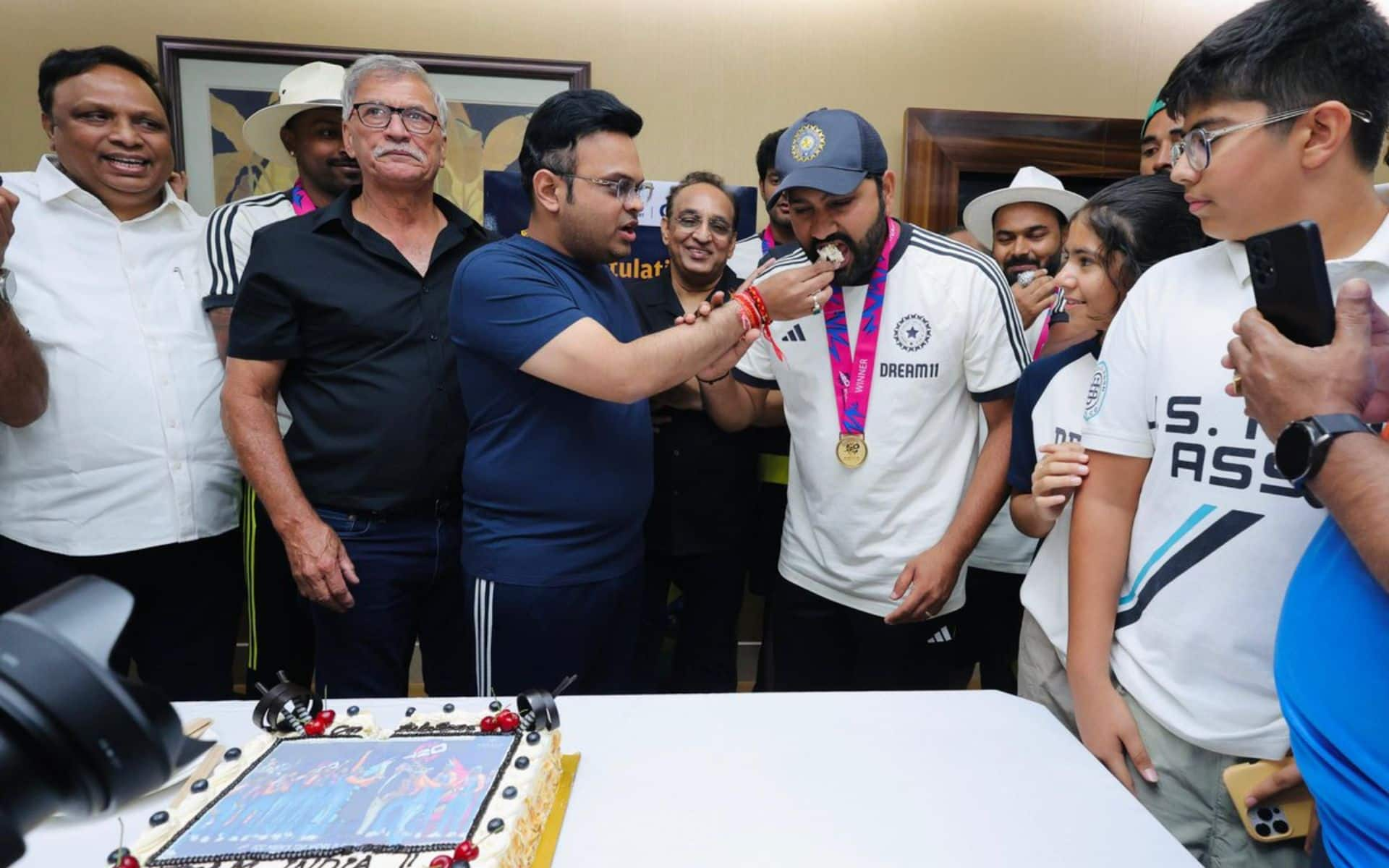 Rohit Sharma Cuts Cake- (X.com)