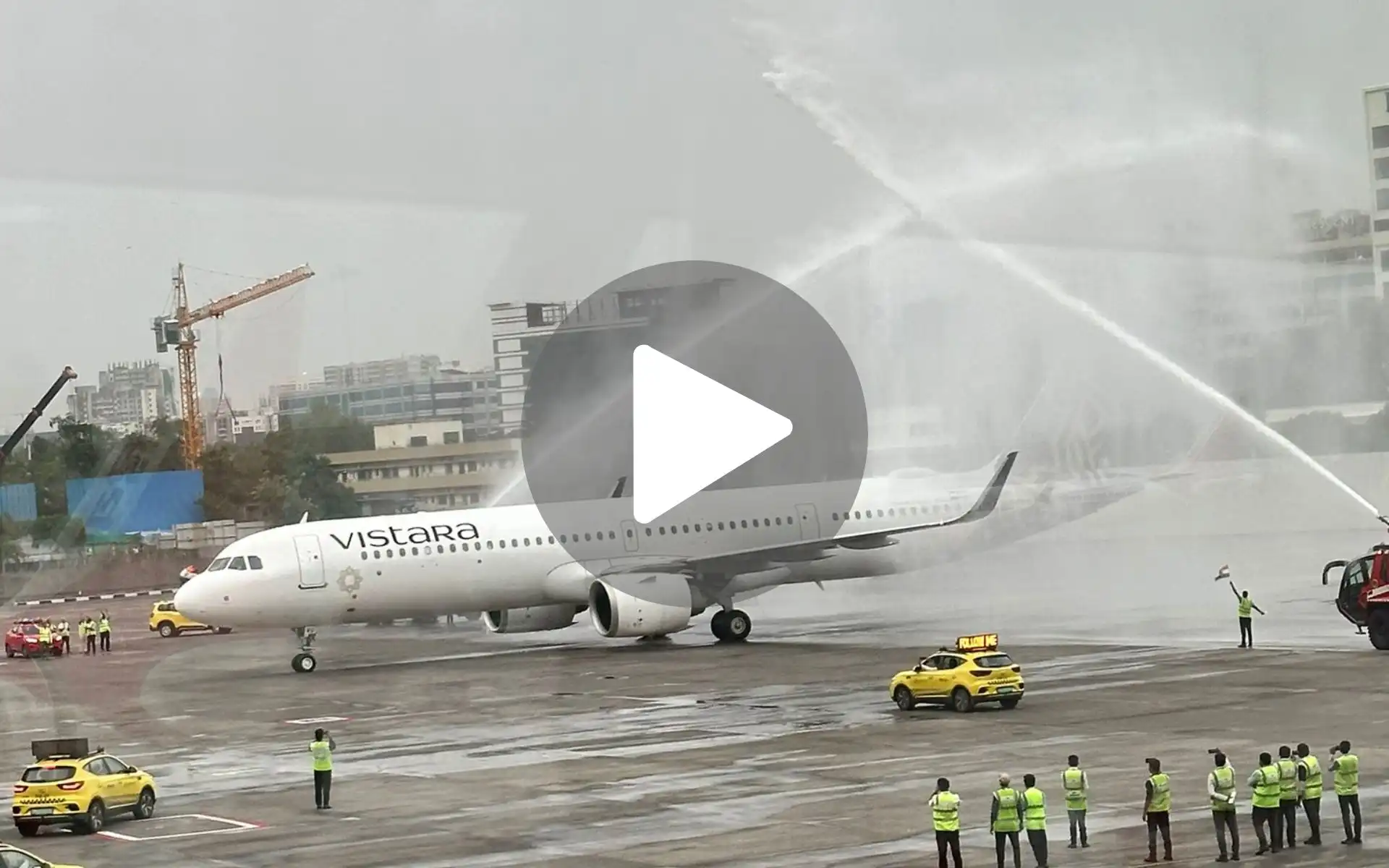 [Watch] Flight Carrying Team India Welcomed With 'Water Salute' At Mumbai Airport