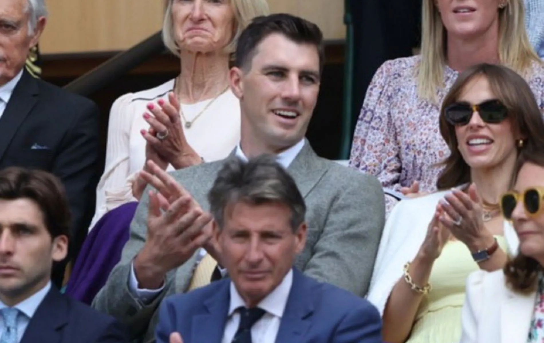 Pat Cummins in the Royal Box of Wimbledon (X)