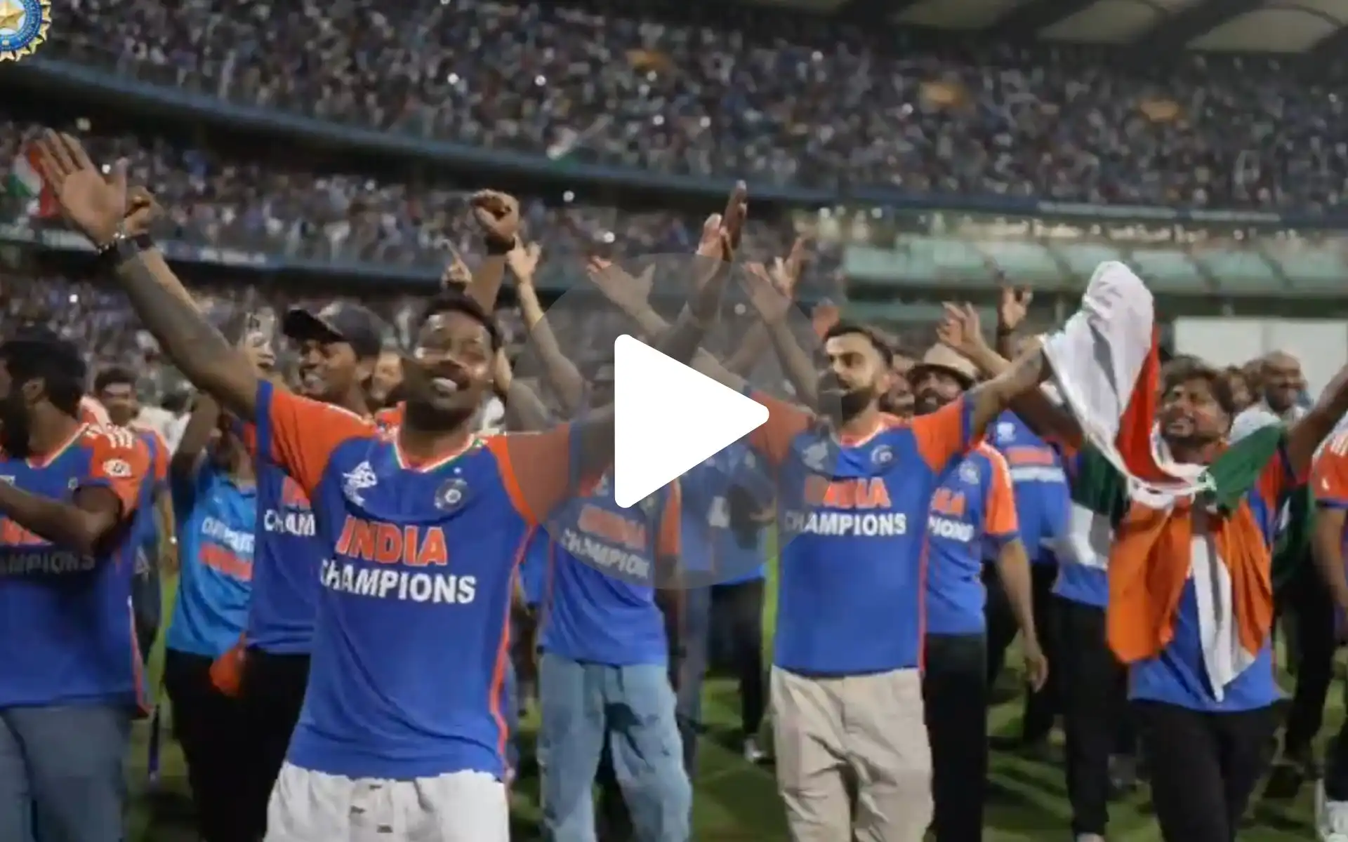 [Watch] Virat Kohli, Hardik Sing Vande Mataram, Lead Indian Team’s T20 WC Celebration At Wankhede