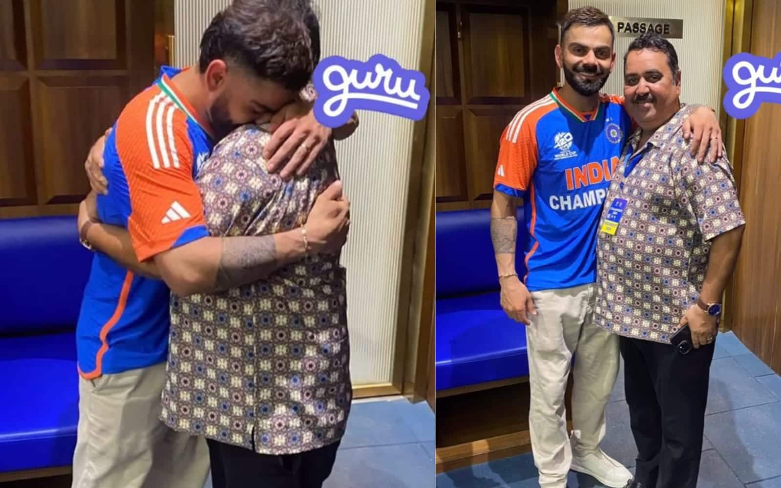 Virat Kohli with his childhood coach, Rajkumar Sharma [X]