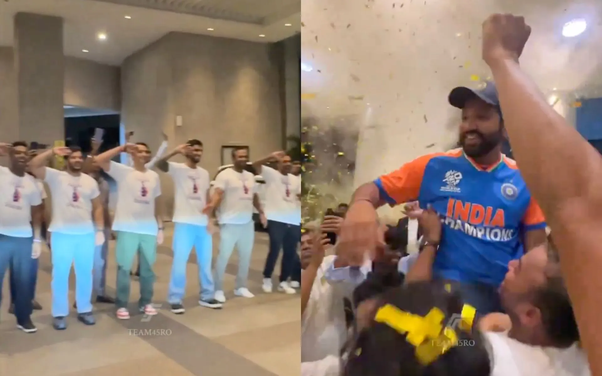 Rohit received a hero's welcome [X]