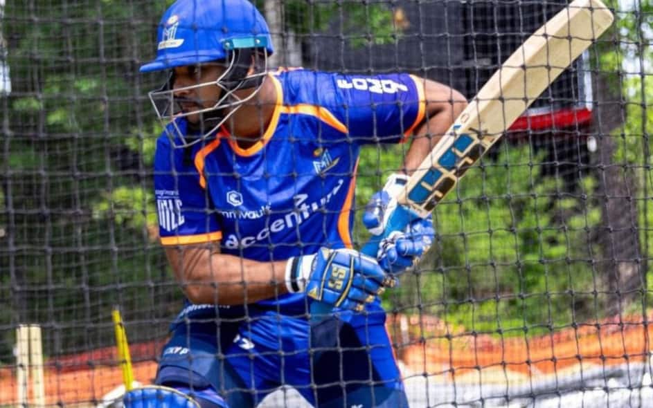 Nicholas Pooran in practice ahead of the first match of MLC 2024 [X]