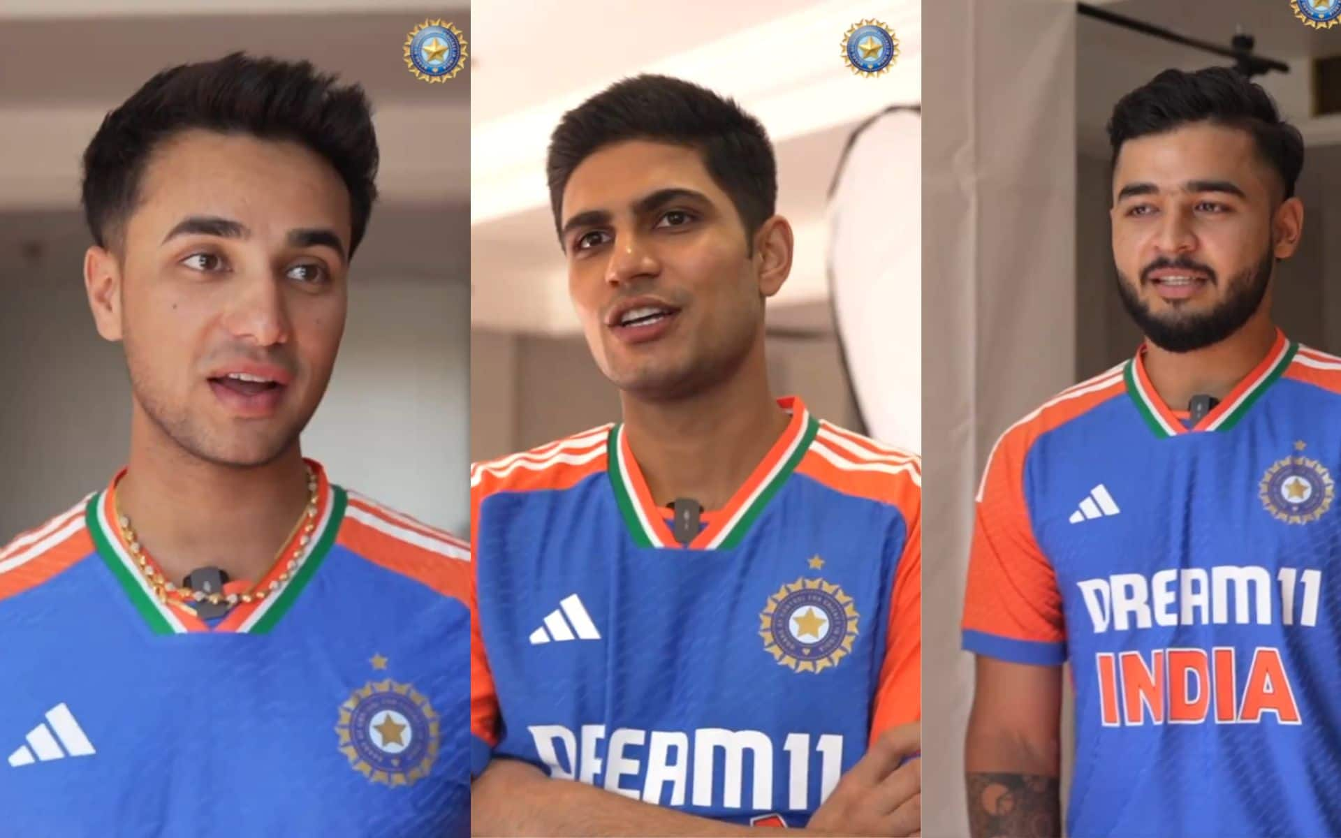 Shubman Gill, Abhishek Sharma, and Riyan Parag talking about India's World Cup win (X.com)