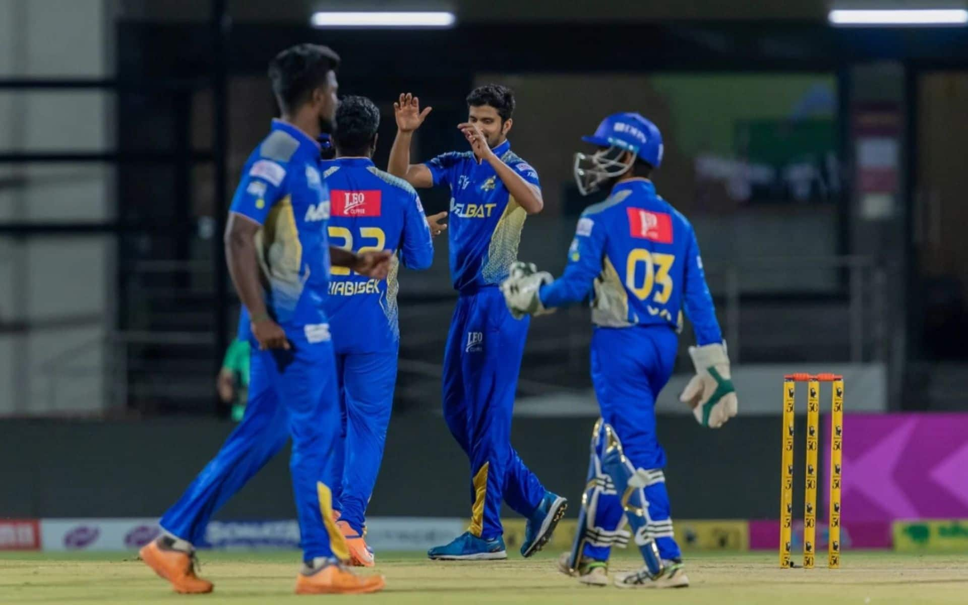 Siechem Madurai Panthers players celebrating a wicket during TNPL 2023 (TNPL)